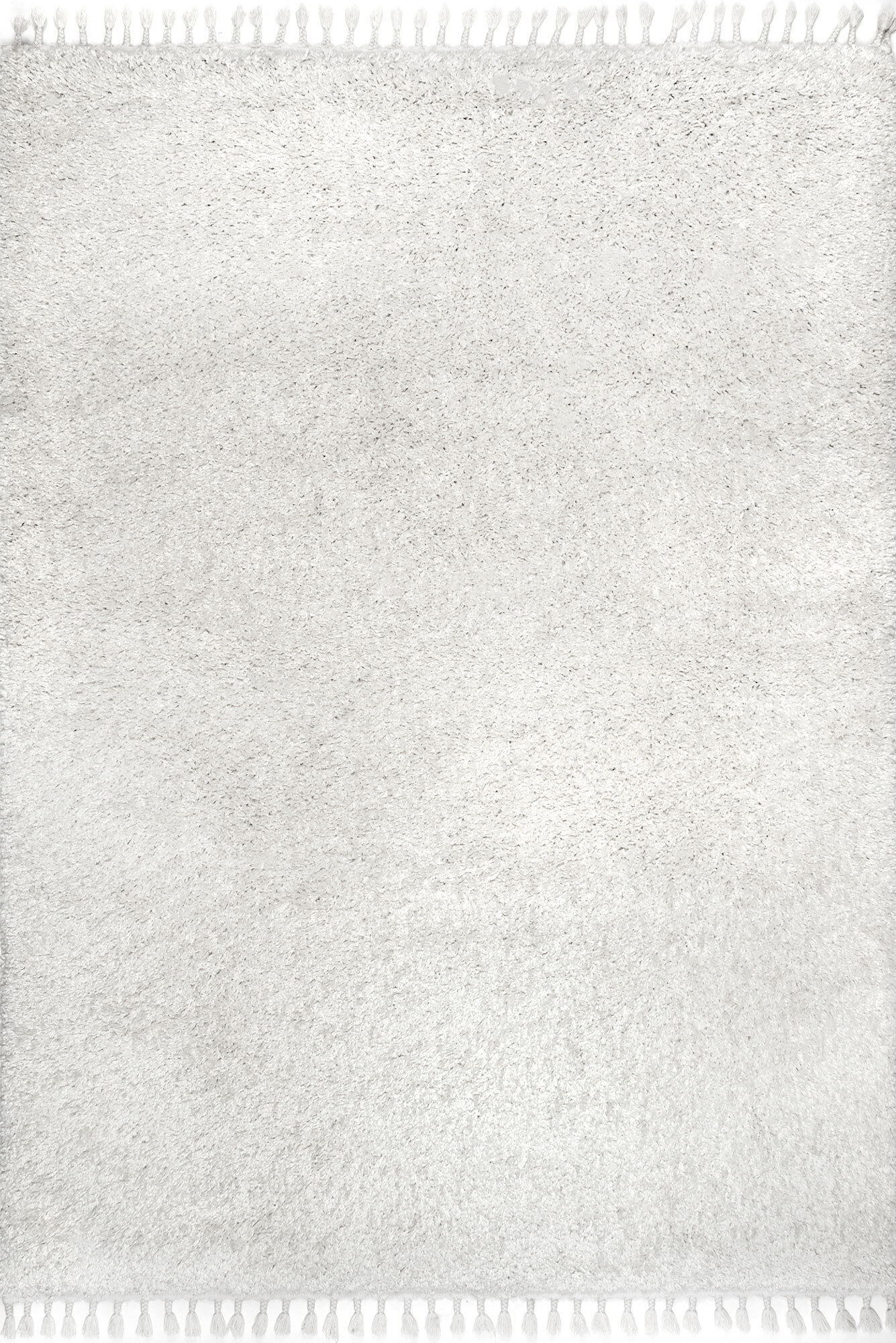 Large View Joey Cream Shaggy Tassel Rug