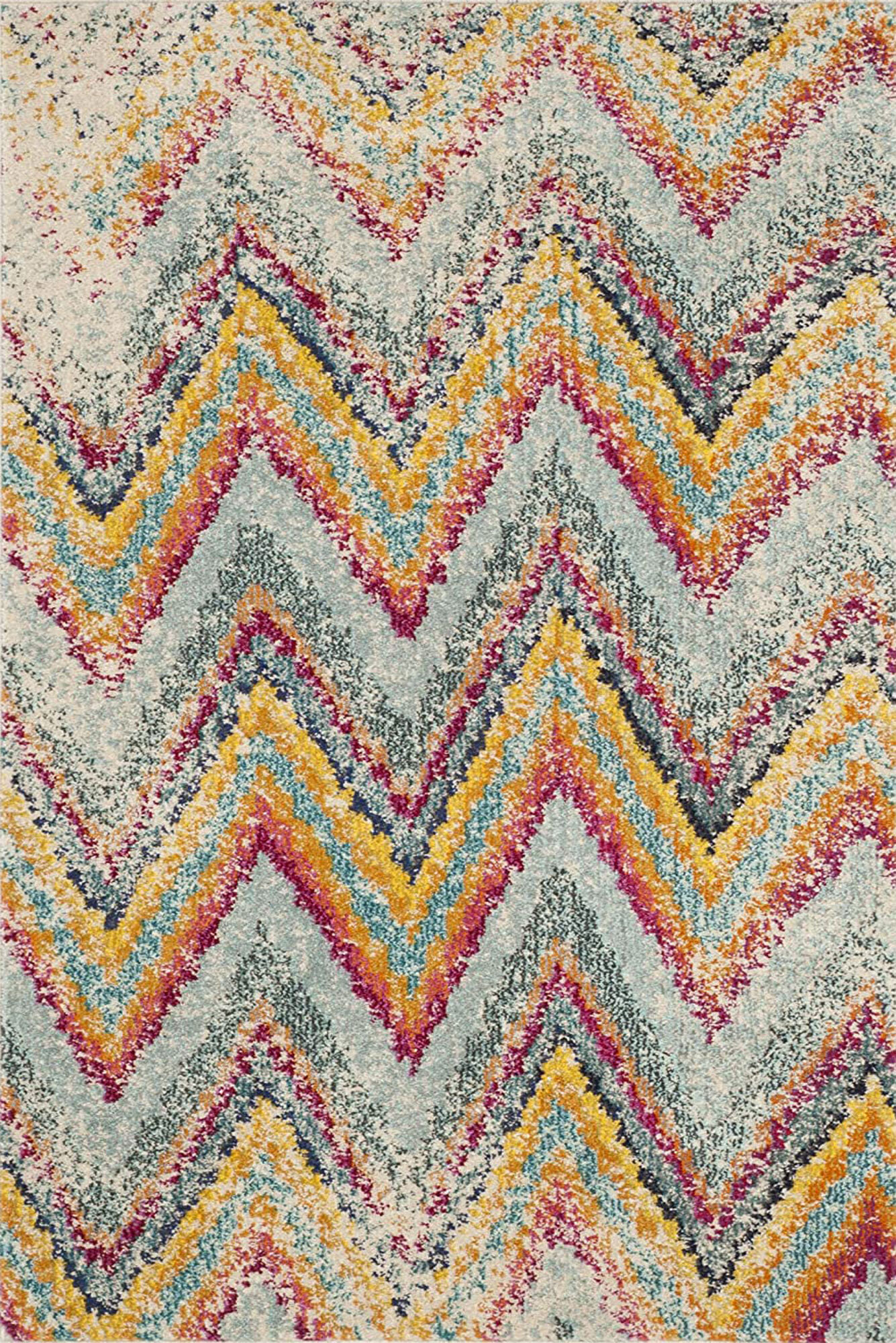 Kara Modern Chevron Striped Rug