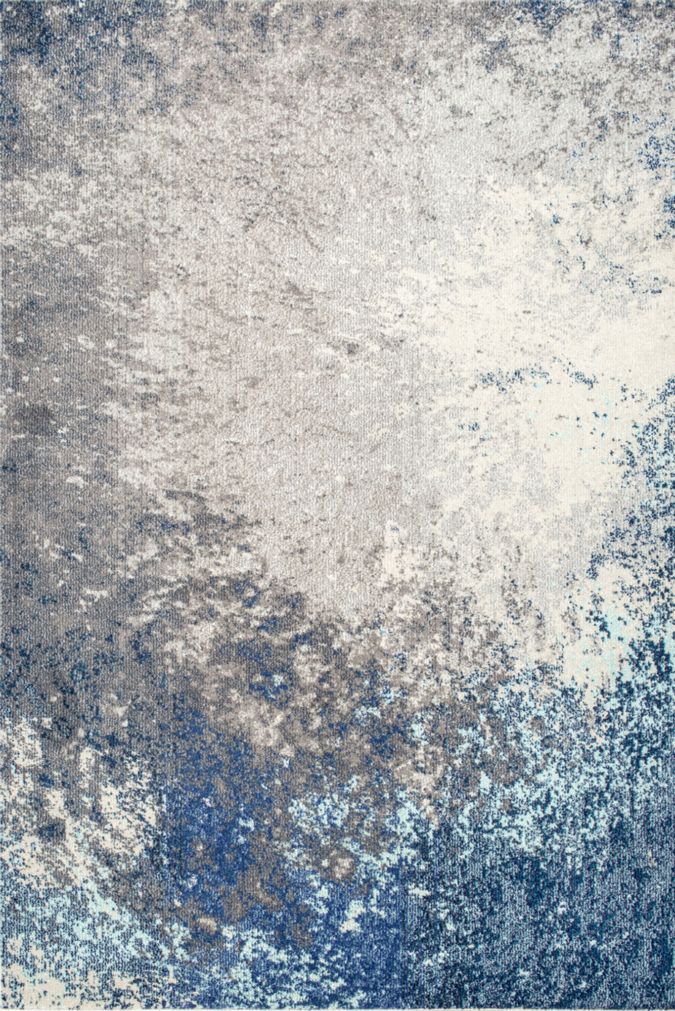Kara Modern Blue Abstract Rug