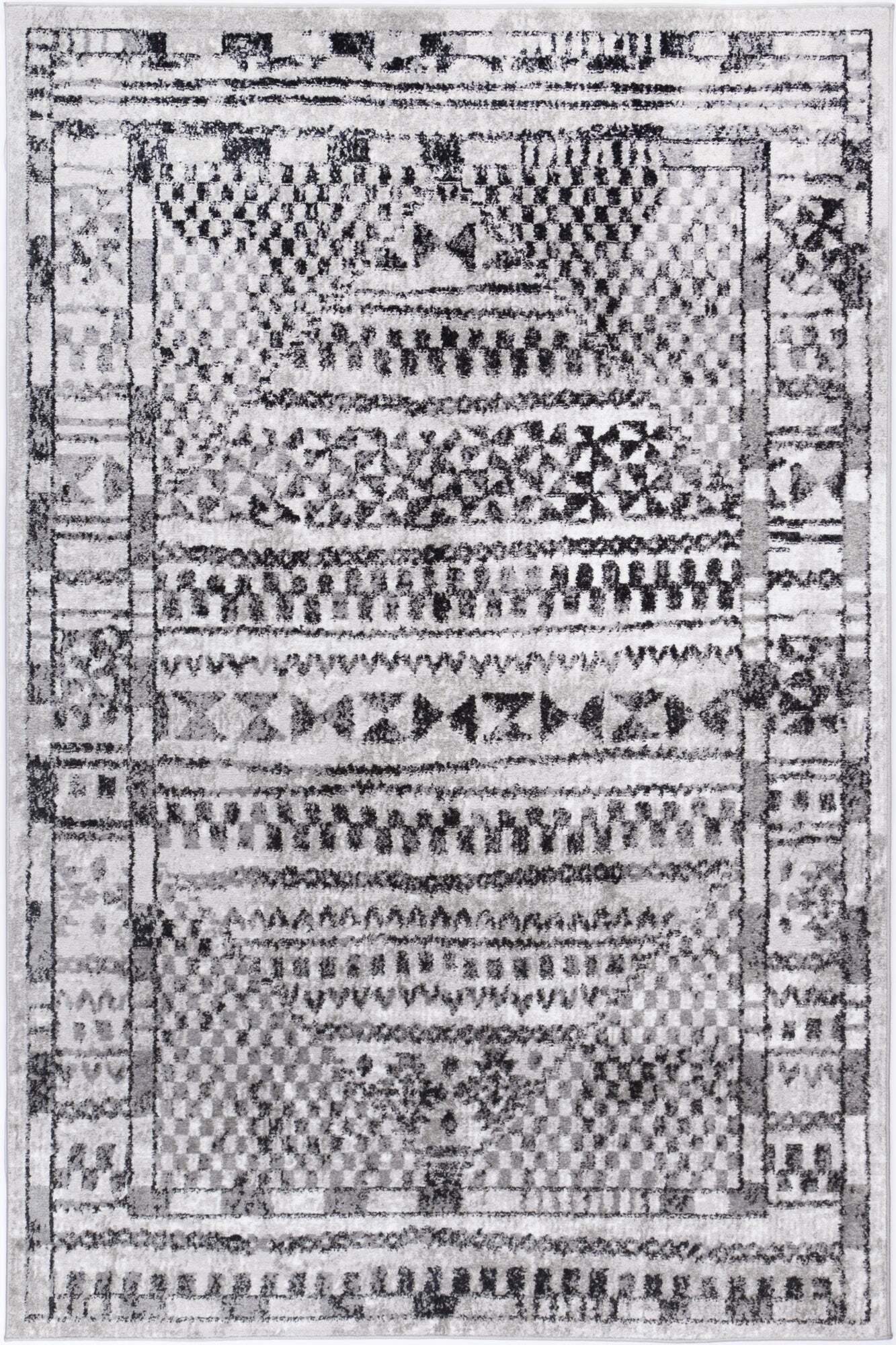 Large View Kelly Geometric Tribal Rug