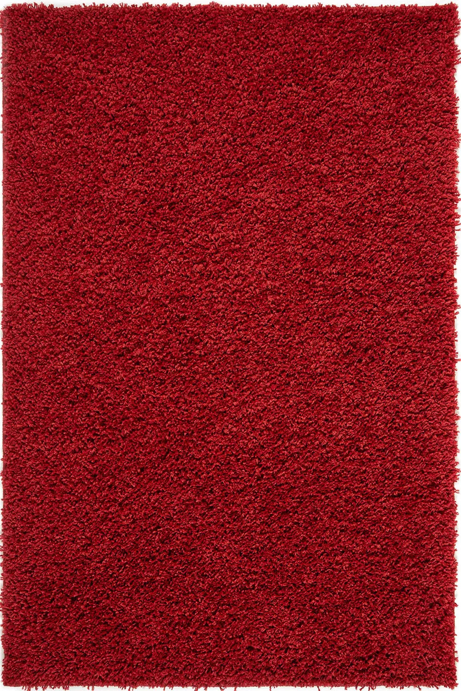 Large View Lara Plain Red Shaggy Rug