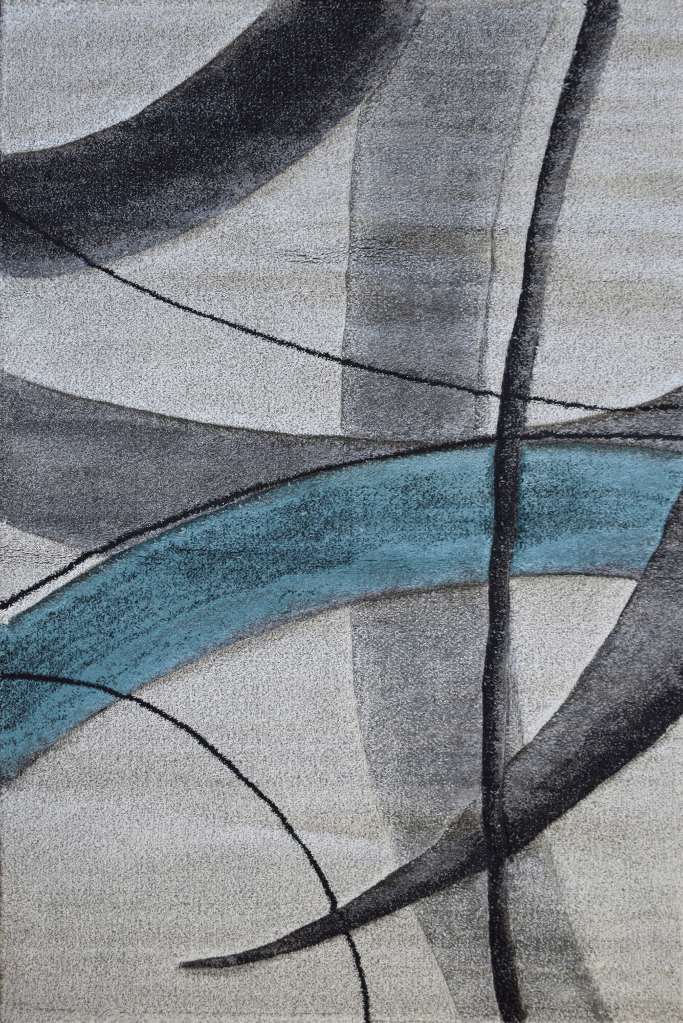 Lucia Modern Blue Abstract Rug
