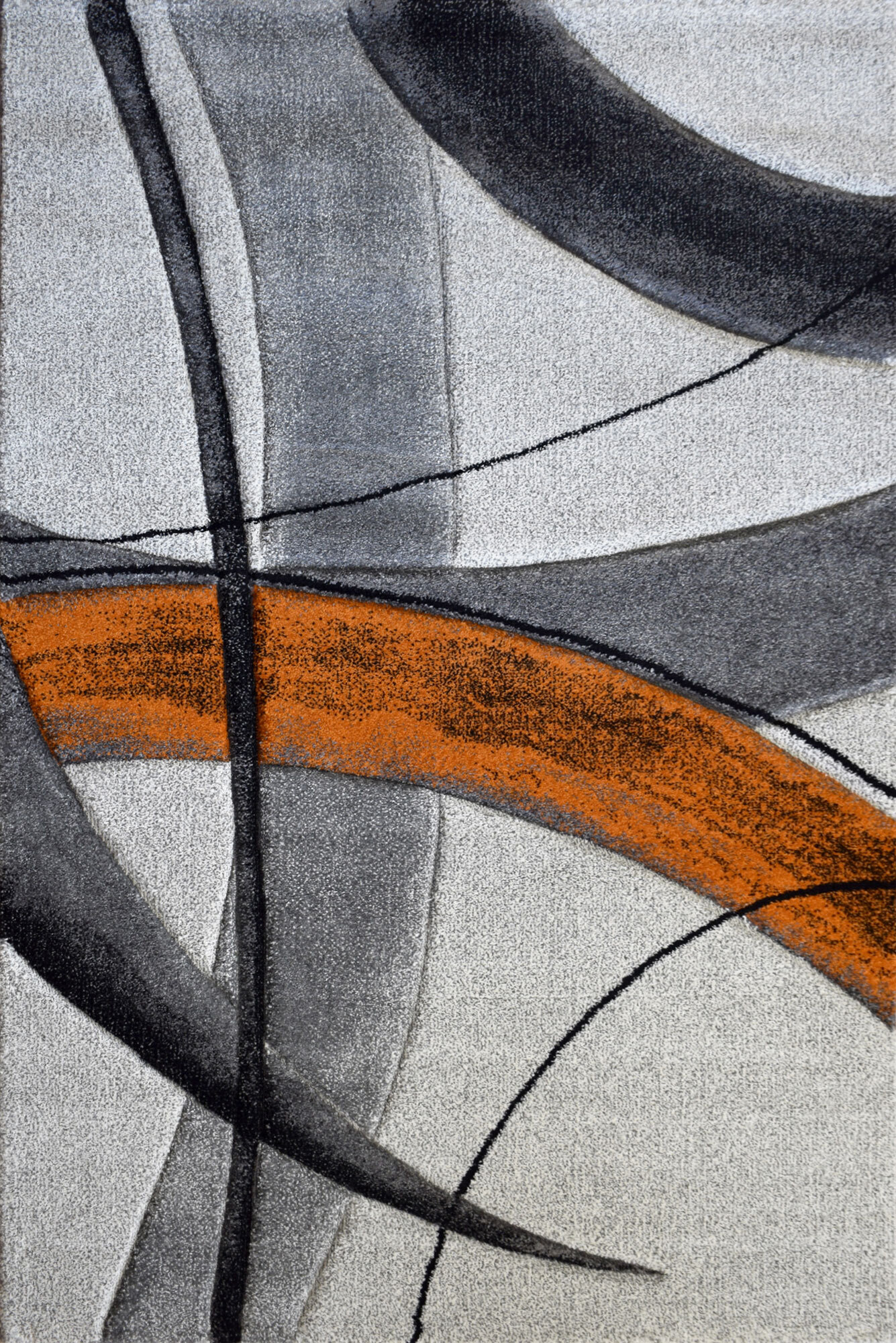Lucia Orange Modern Abstract Rug