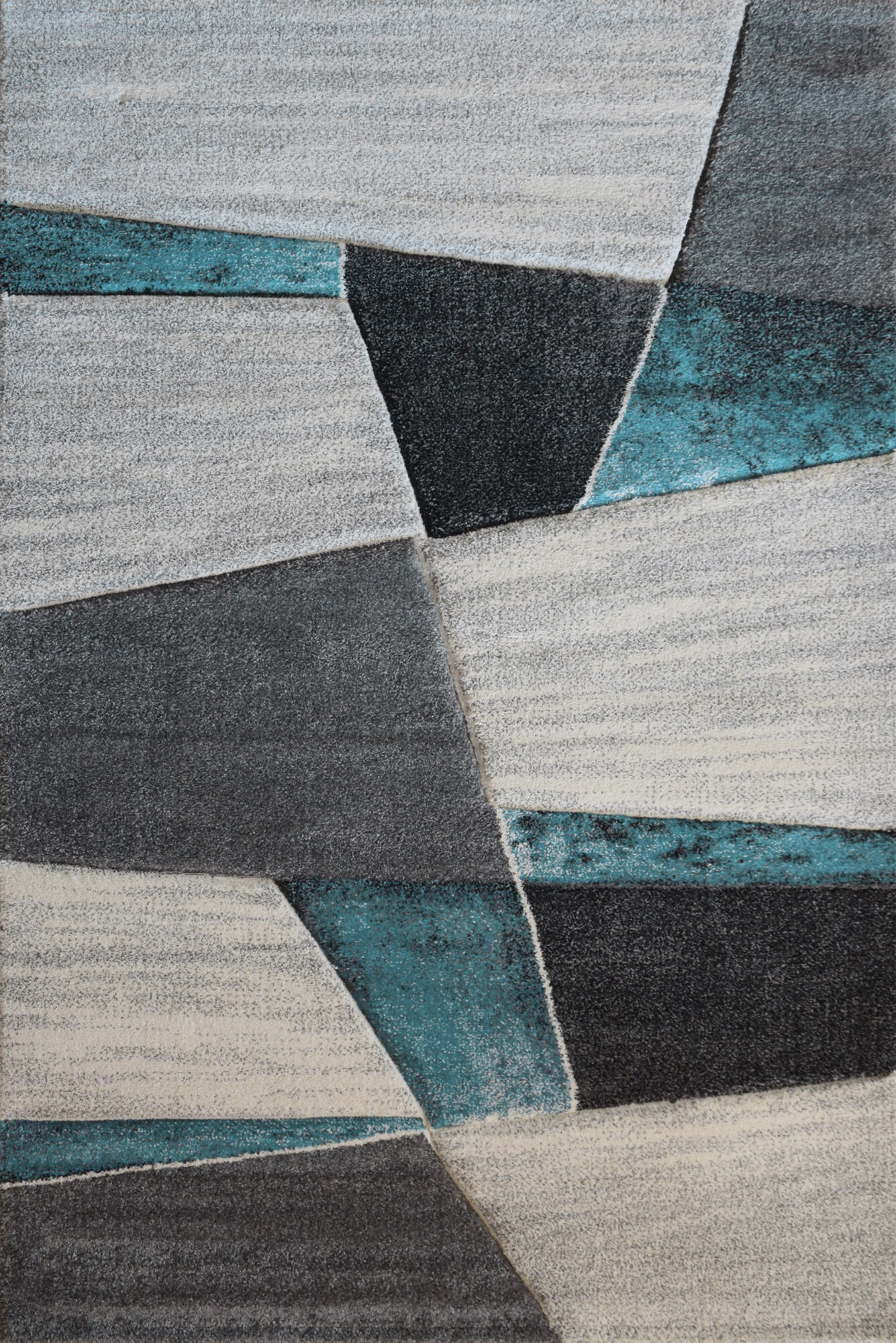 Lucia Modern Blue Geometric Rug