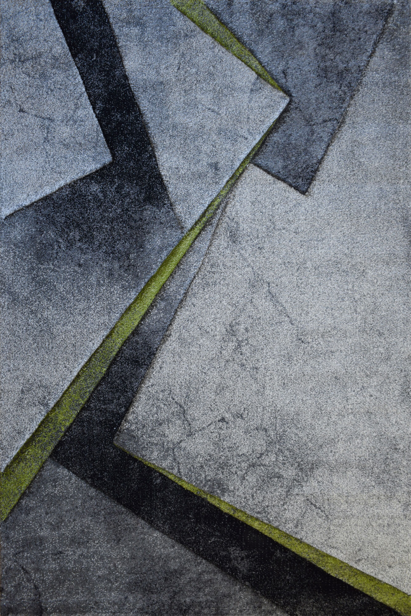 Large View Lucia Green Modern Abstract Rug