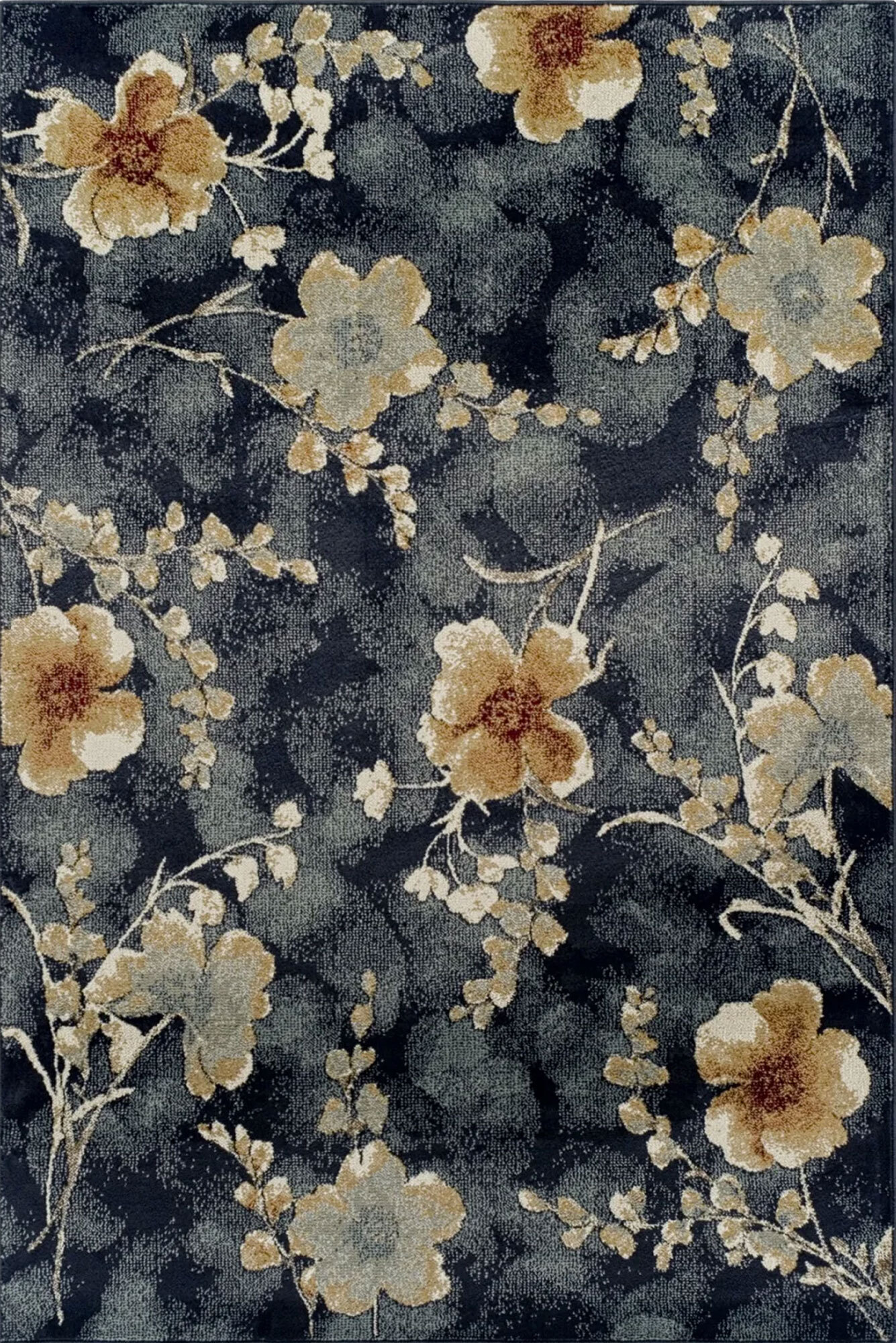 Large View Leila Contemporary Floral Rug