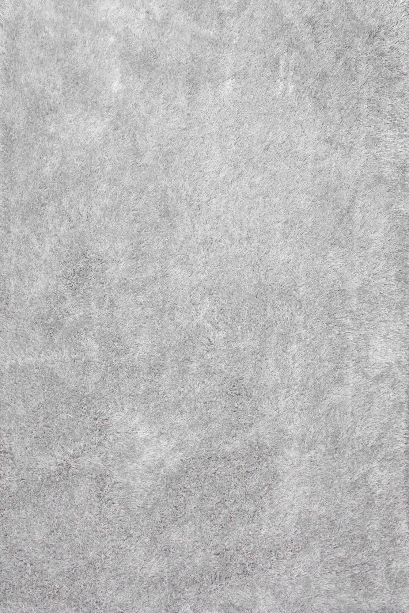 Liam Thick Plain Shaggy Silver Rug