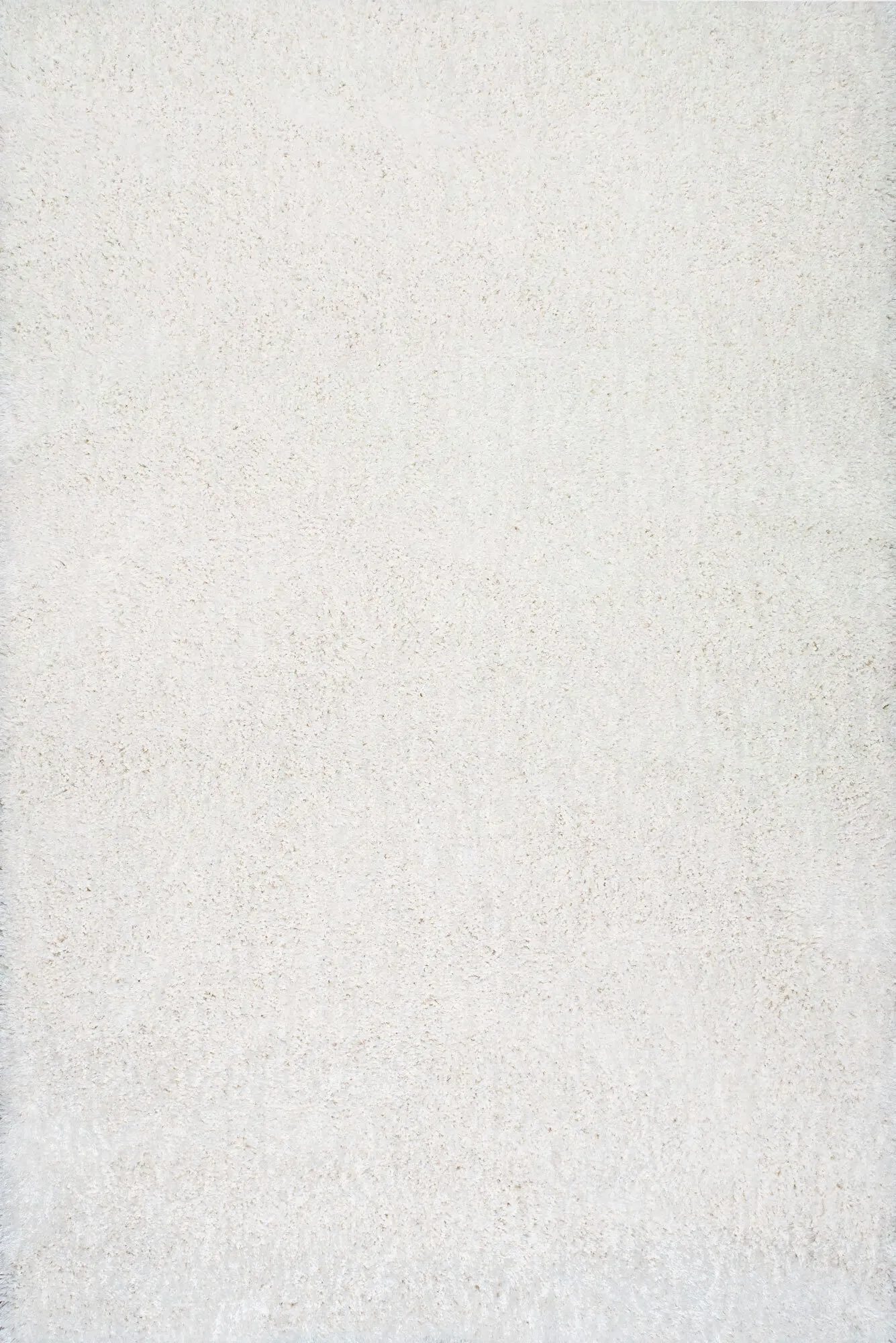 Large View Liam Thick Plain Shaggy White Rug