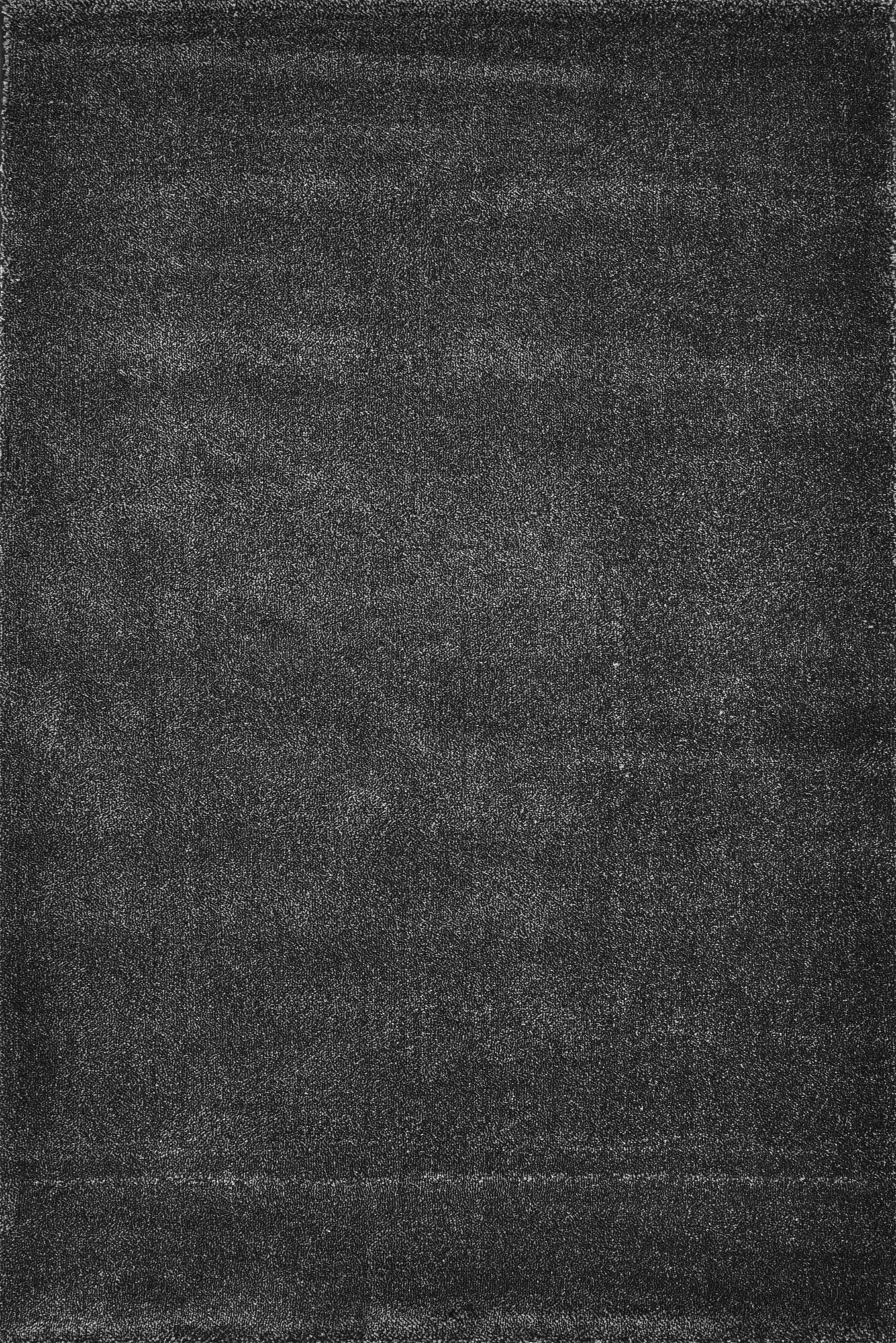 Large View Leo Modern Thick Plain Black Rug