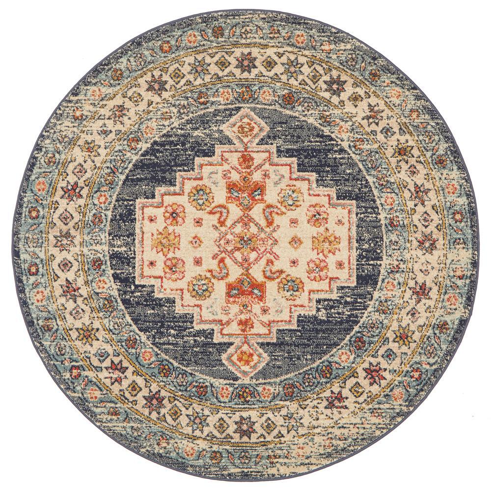 Large View Lilihan Tribal Overdyed Round Rug
