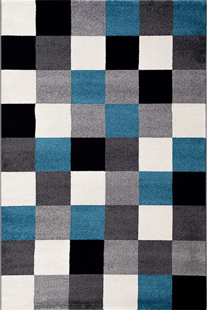 Large View Lilly Sqaure Pattern Rug(Size 230 x 160cm)