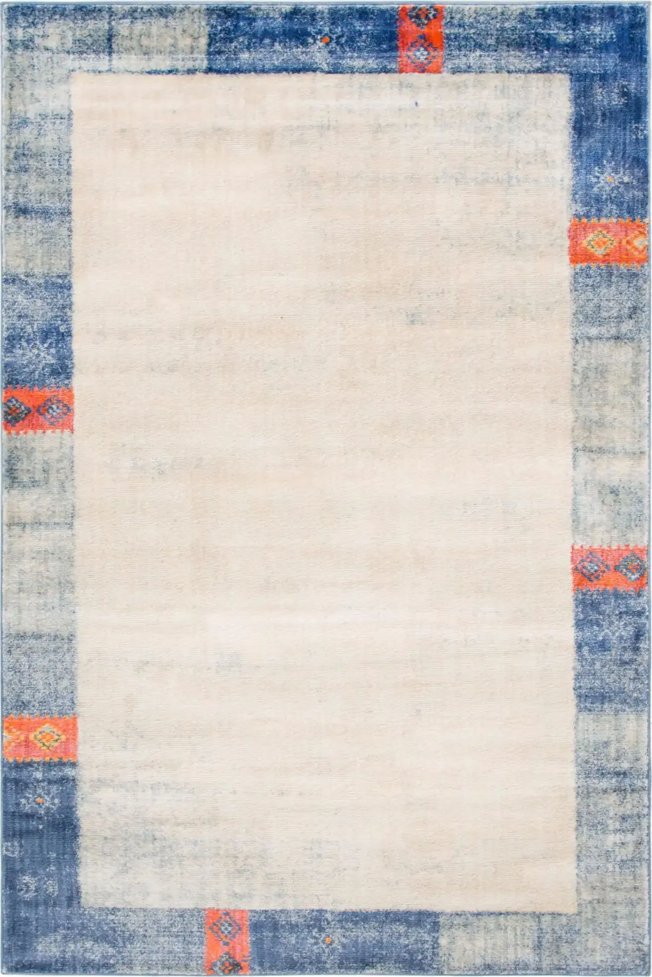 Large View Lisa Contemporary Border Rug