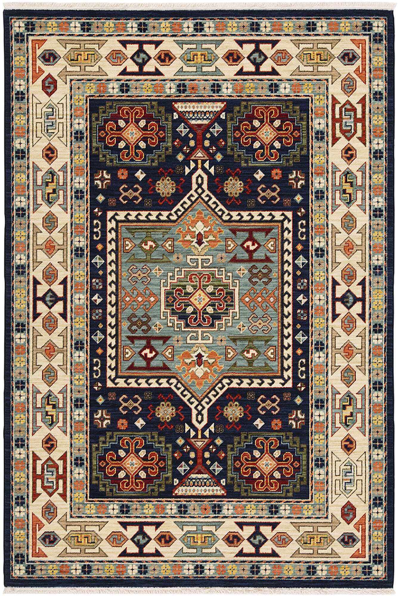 Large View Leah Classic Medallion Wool Rug