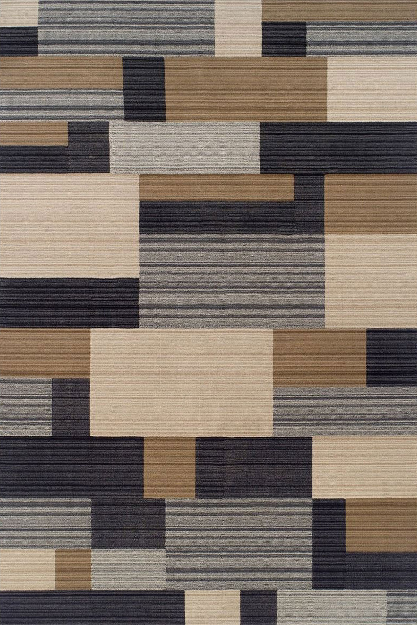 Large View Lush Modern Geometric Rug