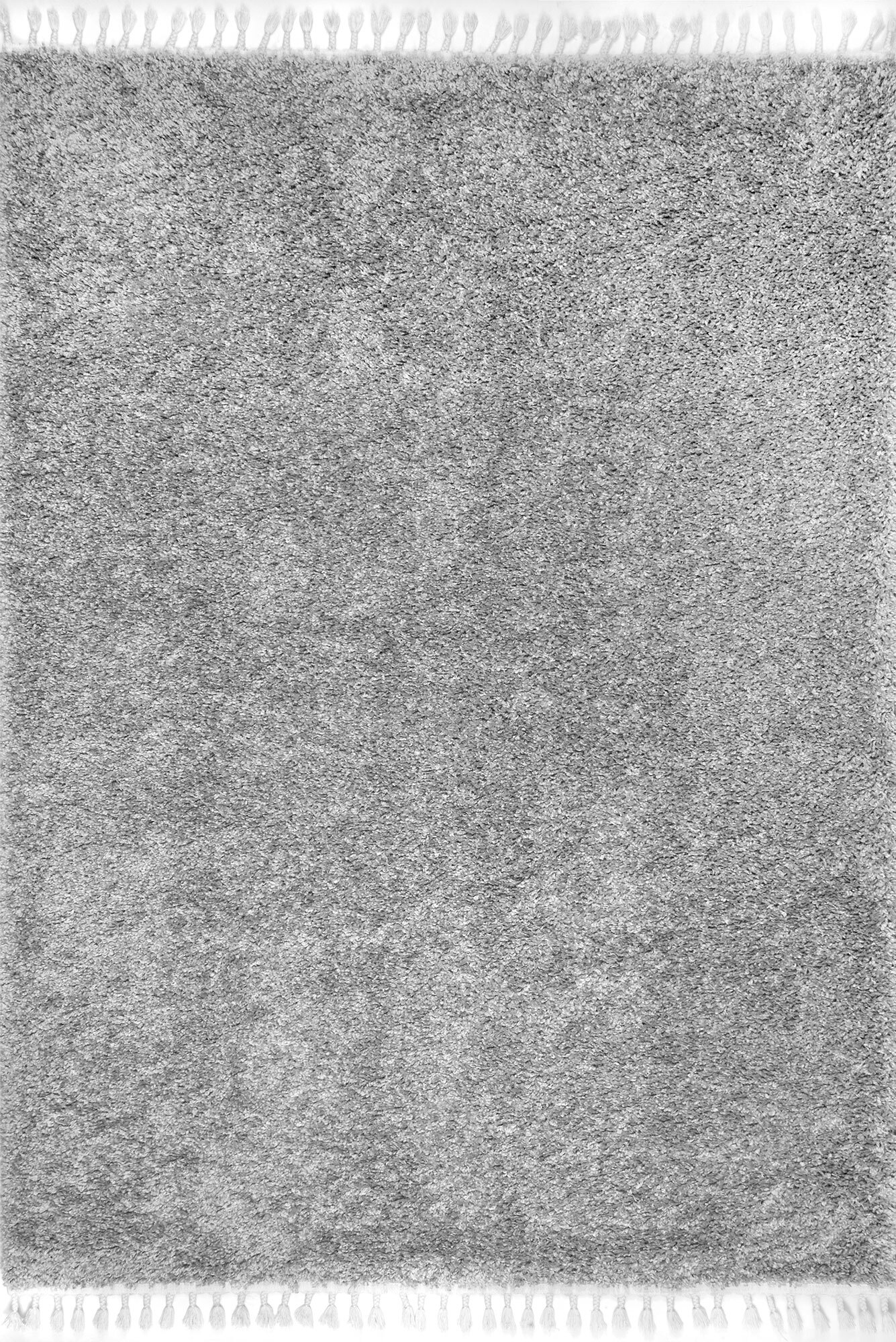 Lucy Grey Moroccan Tassel Rug