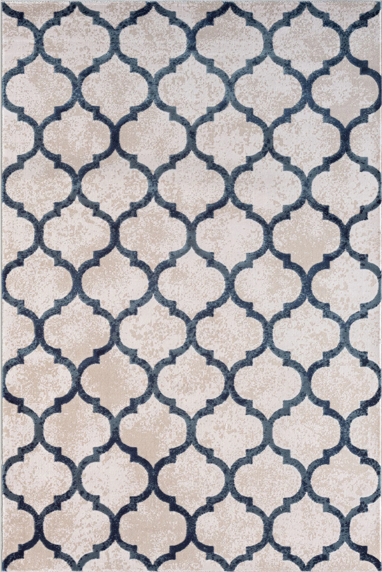 Large View Loren Blue Moroccan Trellis Rug