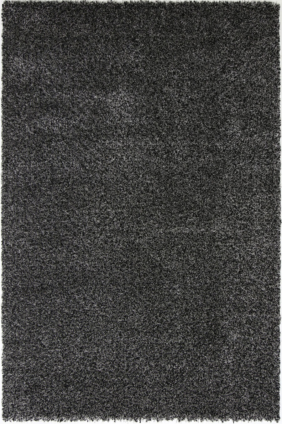 Large View Lusso Thick Plain Black Shaggy Rug