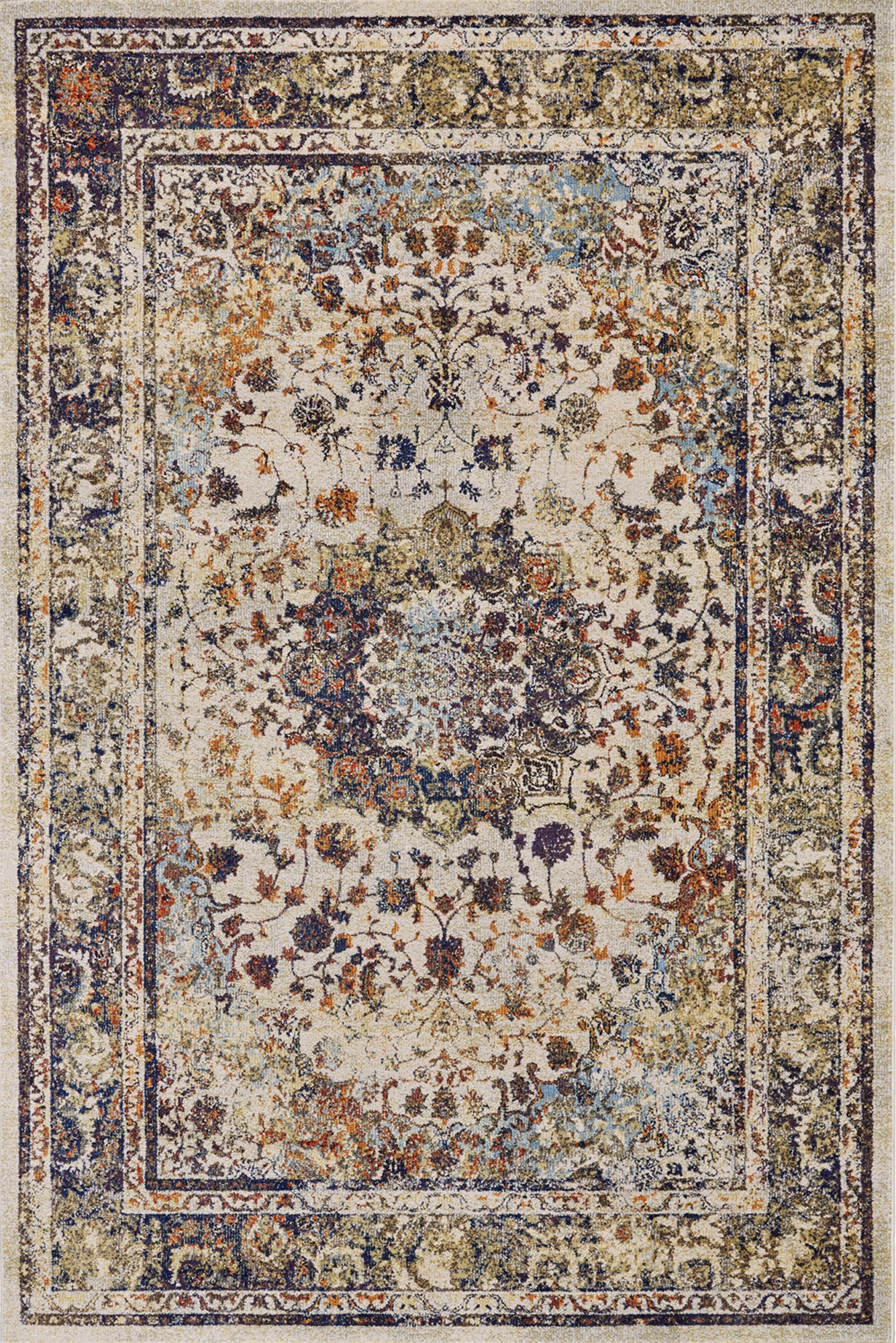 Large View Lester Classic Overdyed Floral Rug