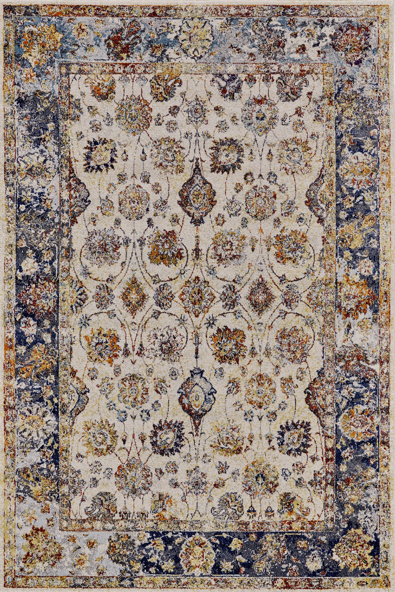 Large View Lester Classic Floral Overdyed Rug