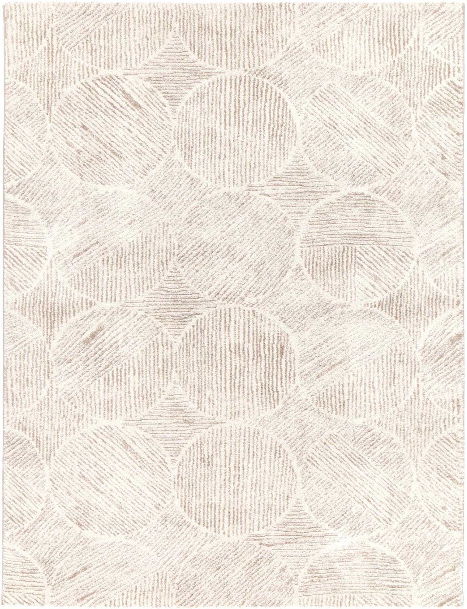 Large View Lyla Beige Circle Pattern Rug
