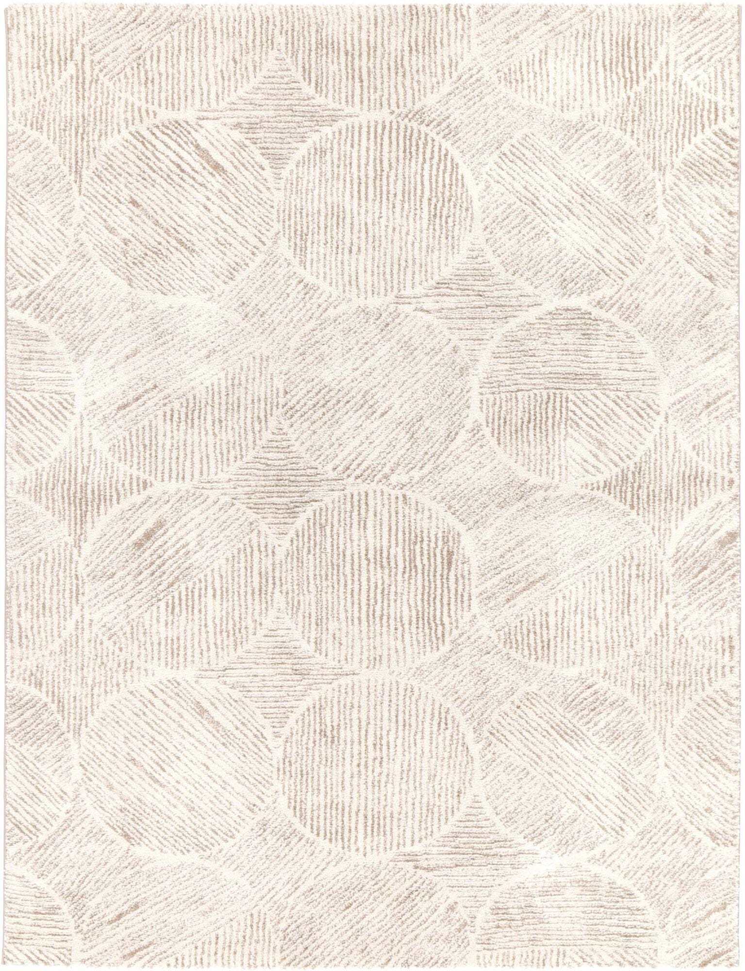 Lyla Beige Circle Pattern Rug