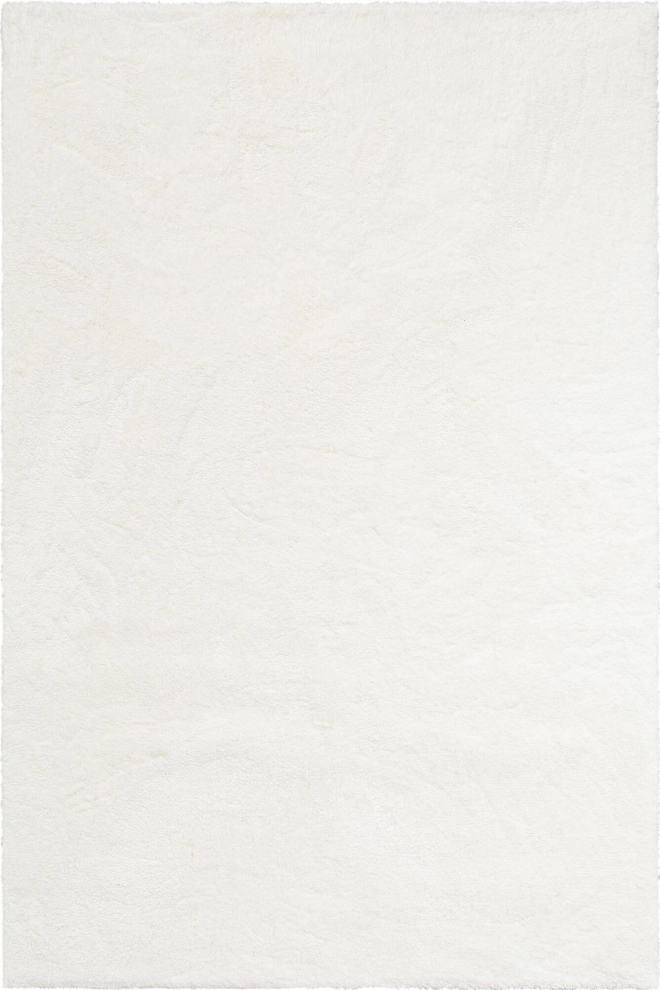 Levis Plain White Shaggy Rug