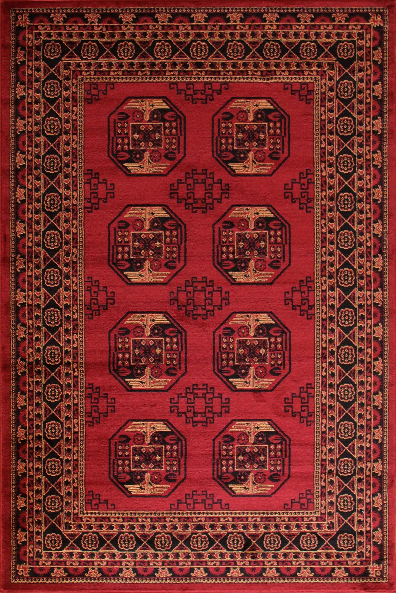 Large View Miami Traditional Afghan Design Rug