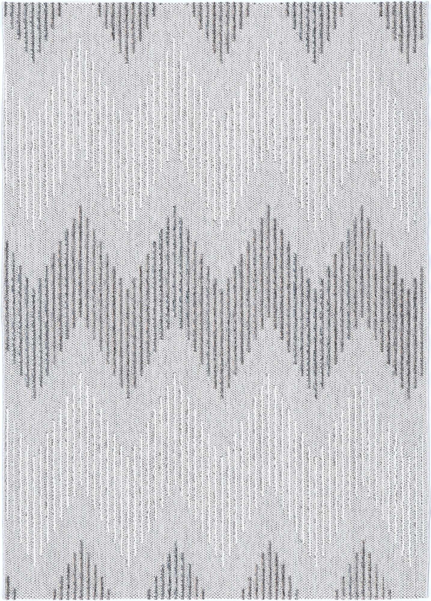 Large View Macy Grey Chevron Striped Rug