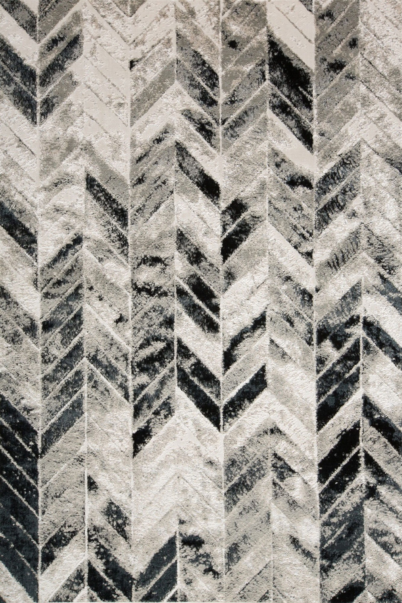 Mosaic Monotone Chevron Rug