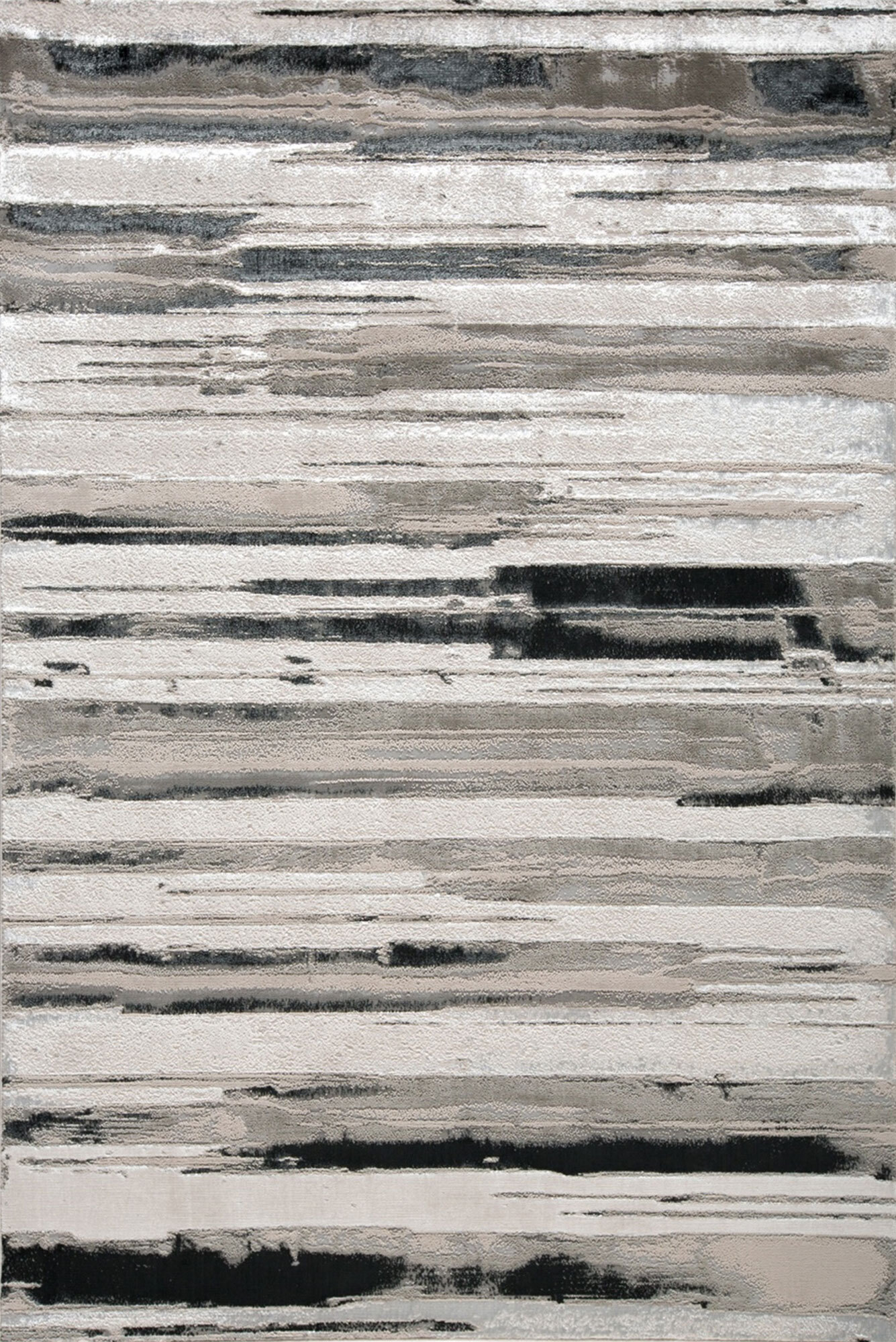 Mosaic Monotone Striped Rug