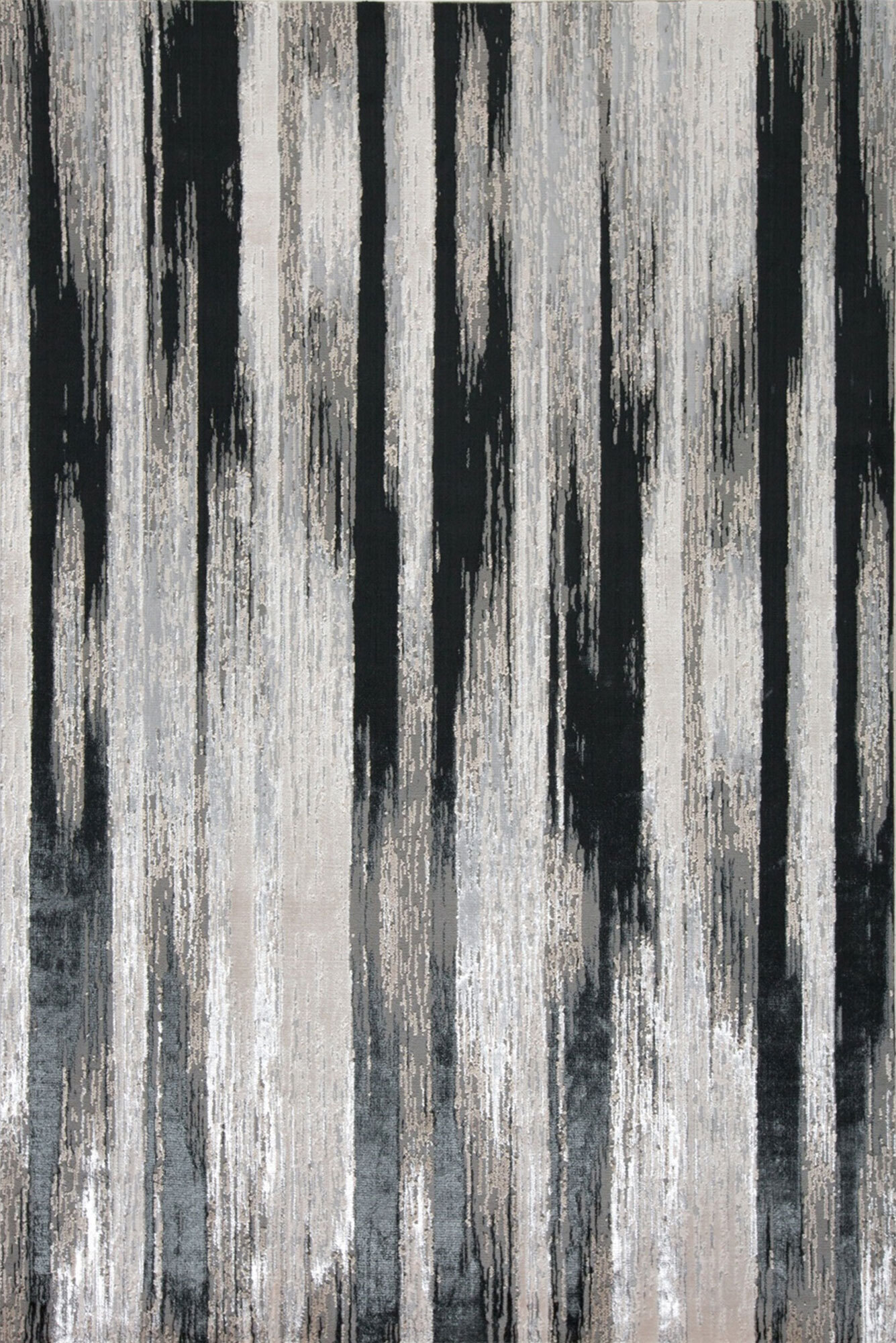 Mosaic Monotone Striped Rug