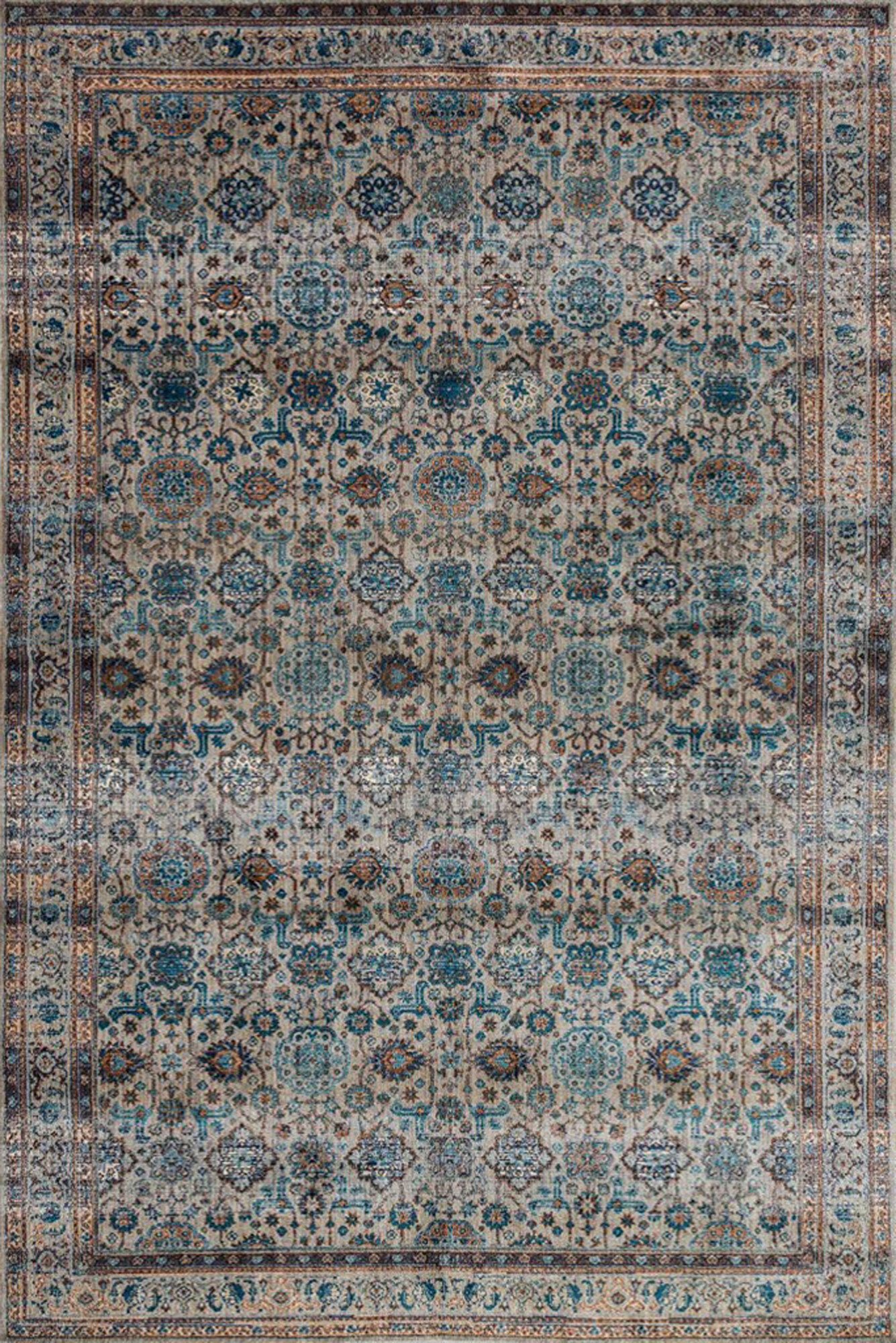 Large View Melanie Traditional Blue Rug