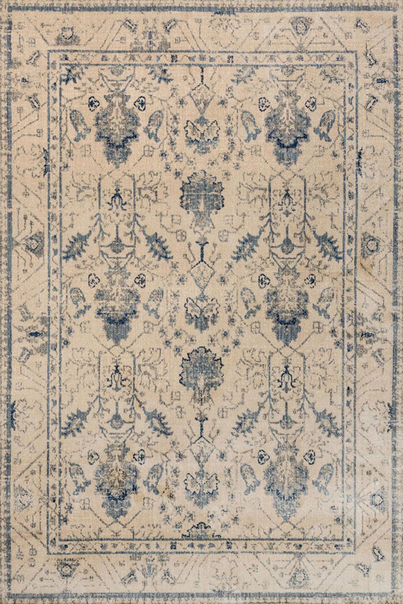 Large View Melanie Beige Contemporary Rug