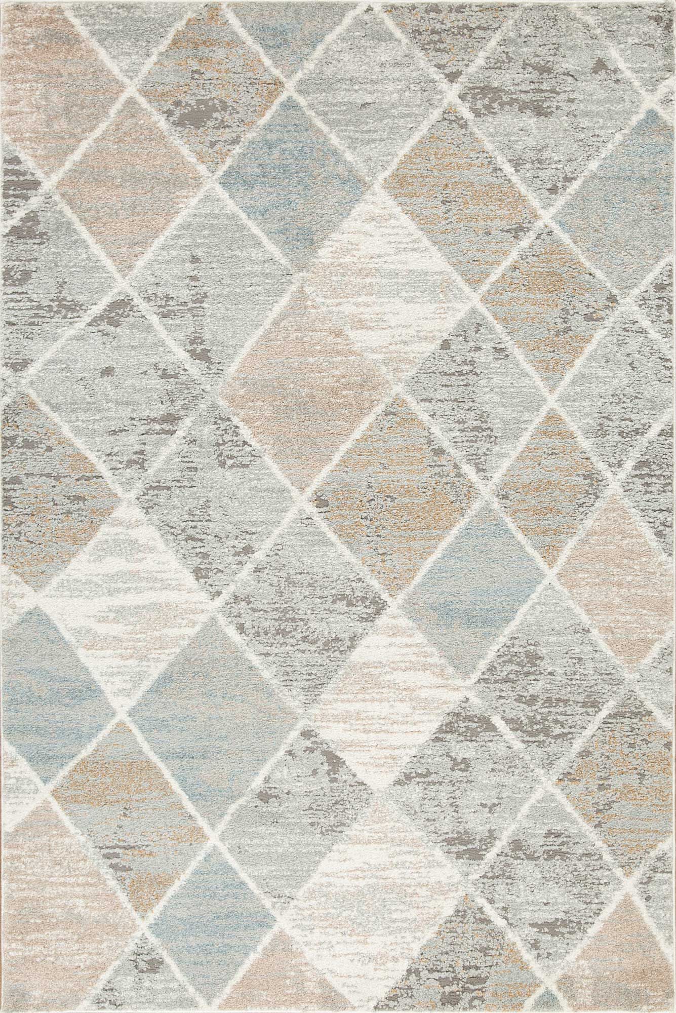 Large View Mineral Diamond Trellis Rug