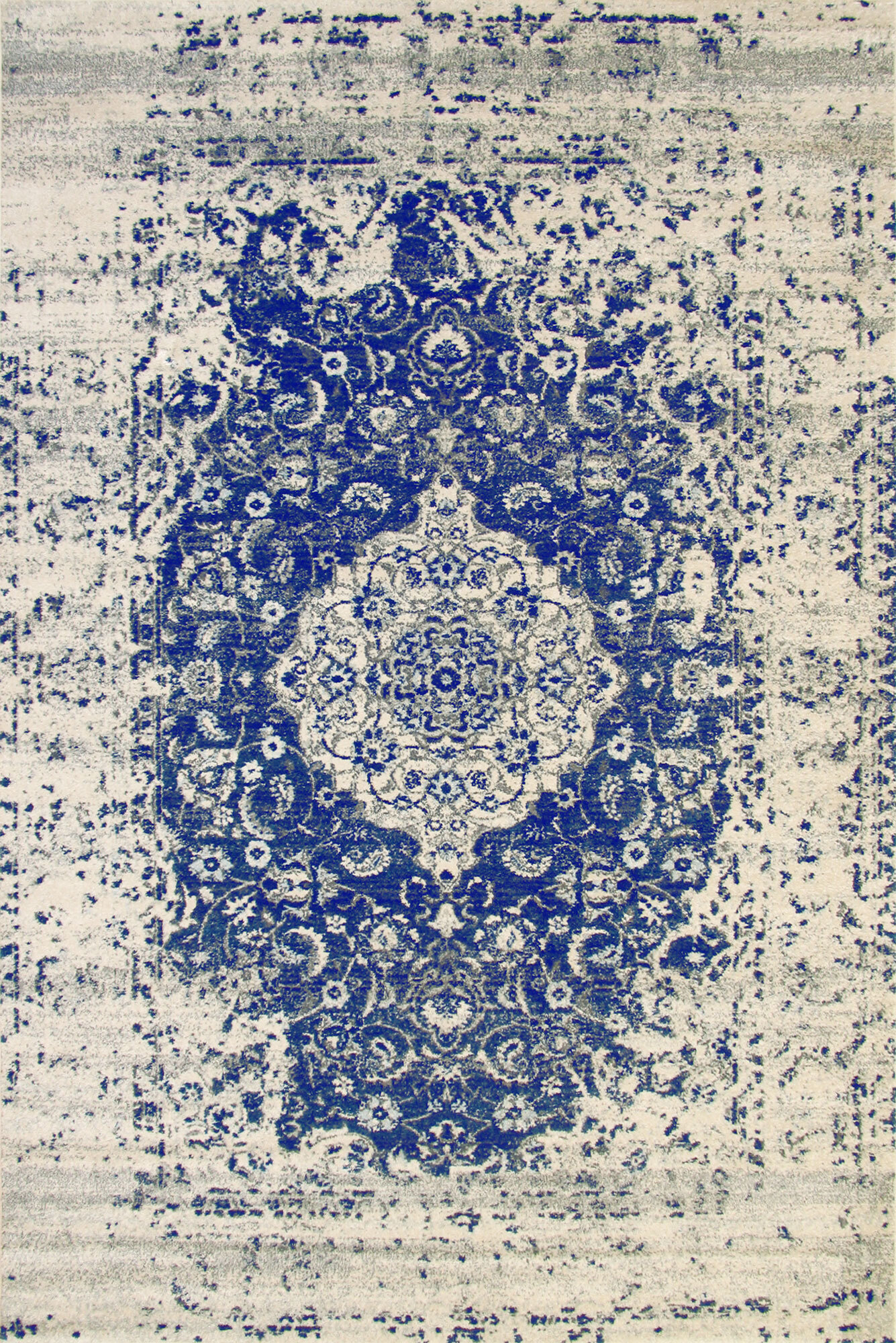 Large View Messi Blue Classic Overdyed Rug