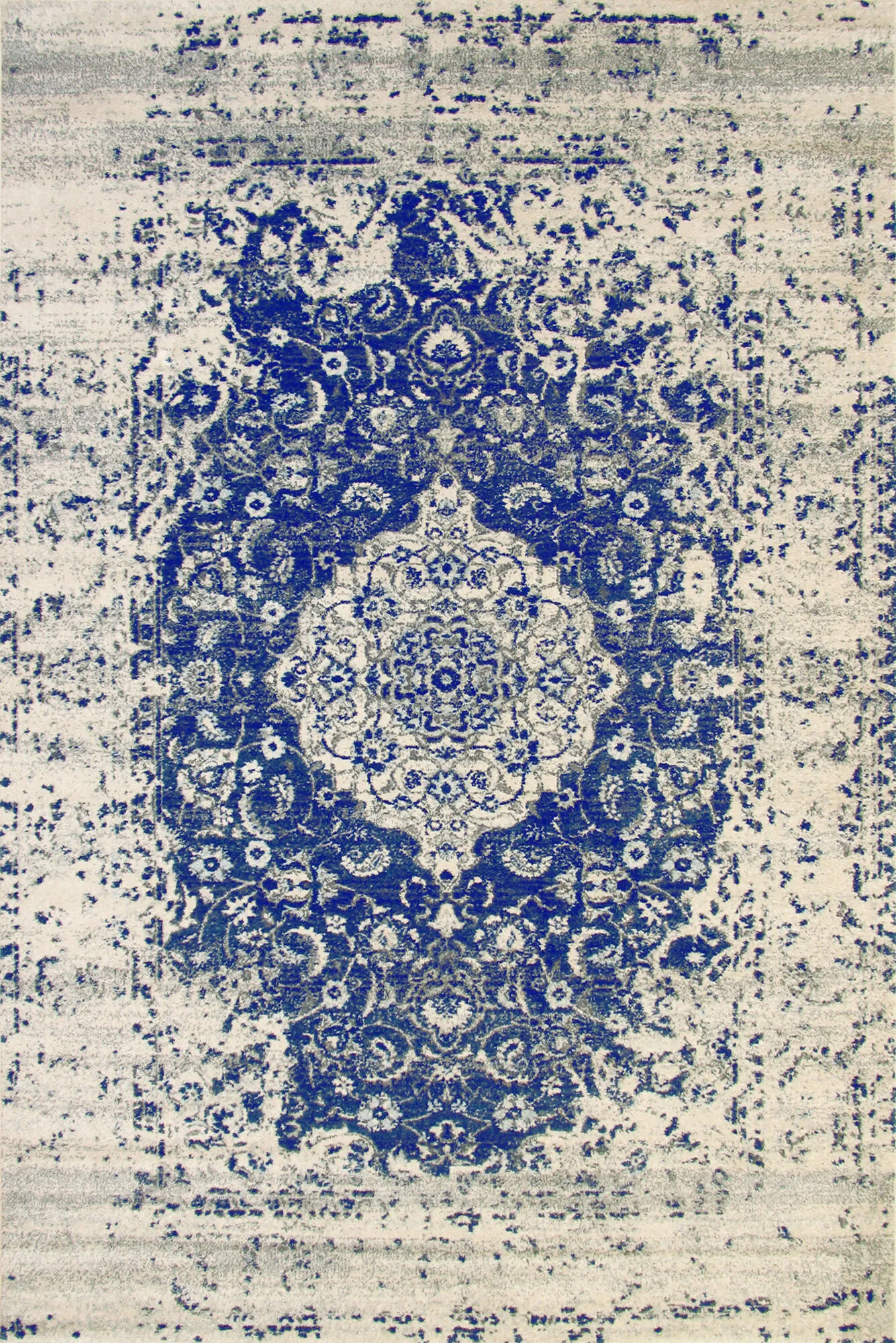 Large View Messi Blue Classic Overdyed Rug