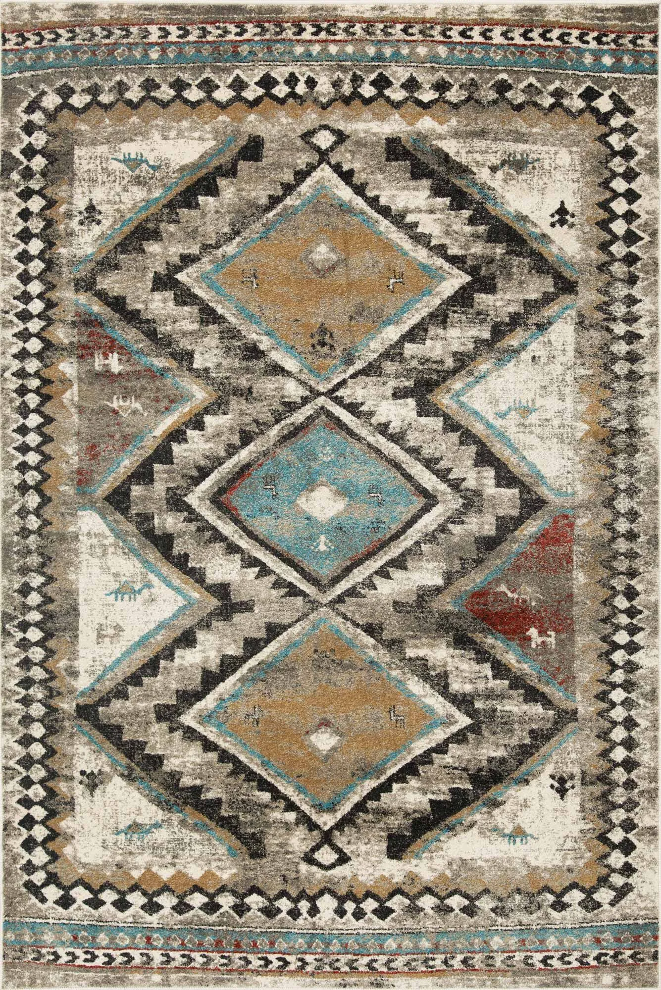 Large View Mobi Geometric Tribal Rug