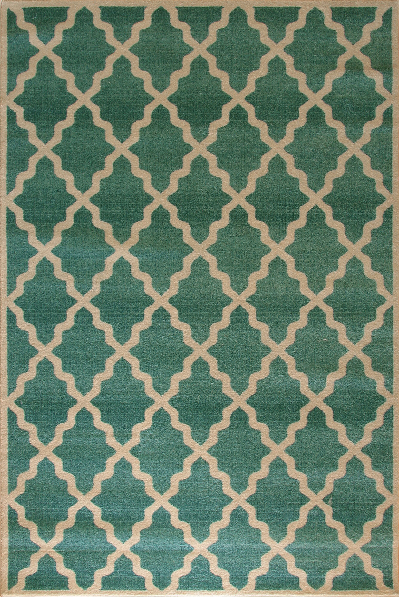 Messi Aqua Moroccan Trellis  Rug