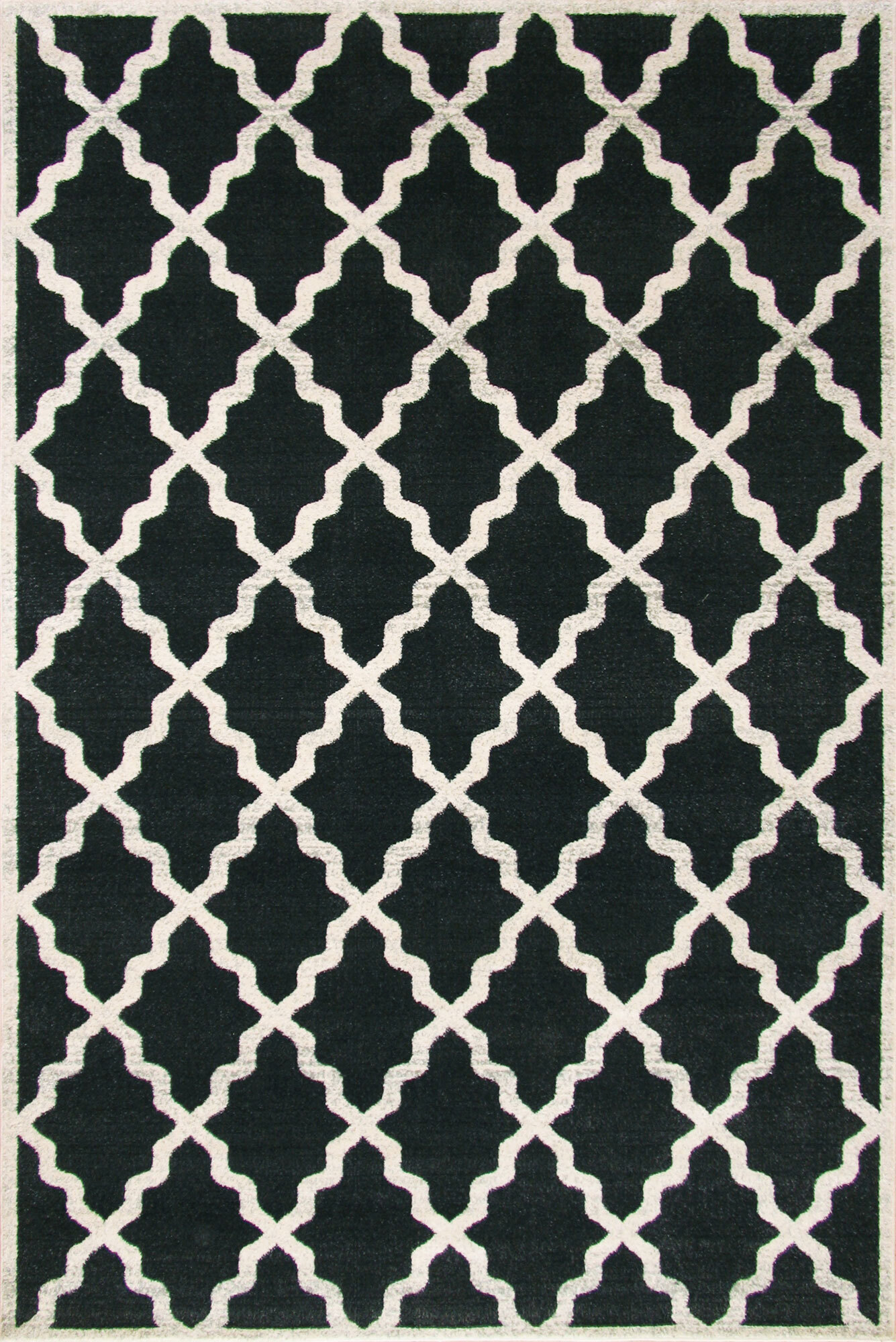 Messi Black Moroccan Trellis  Rug