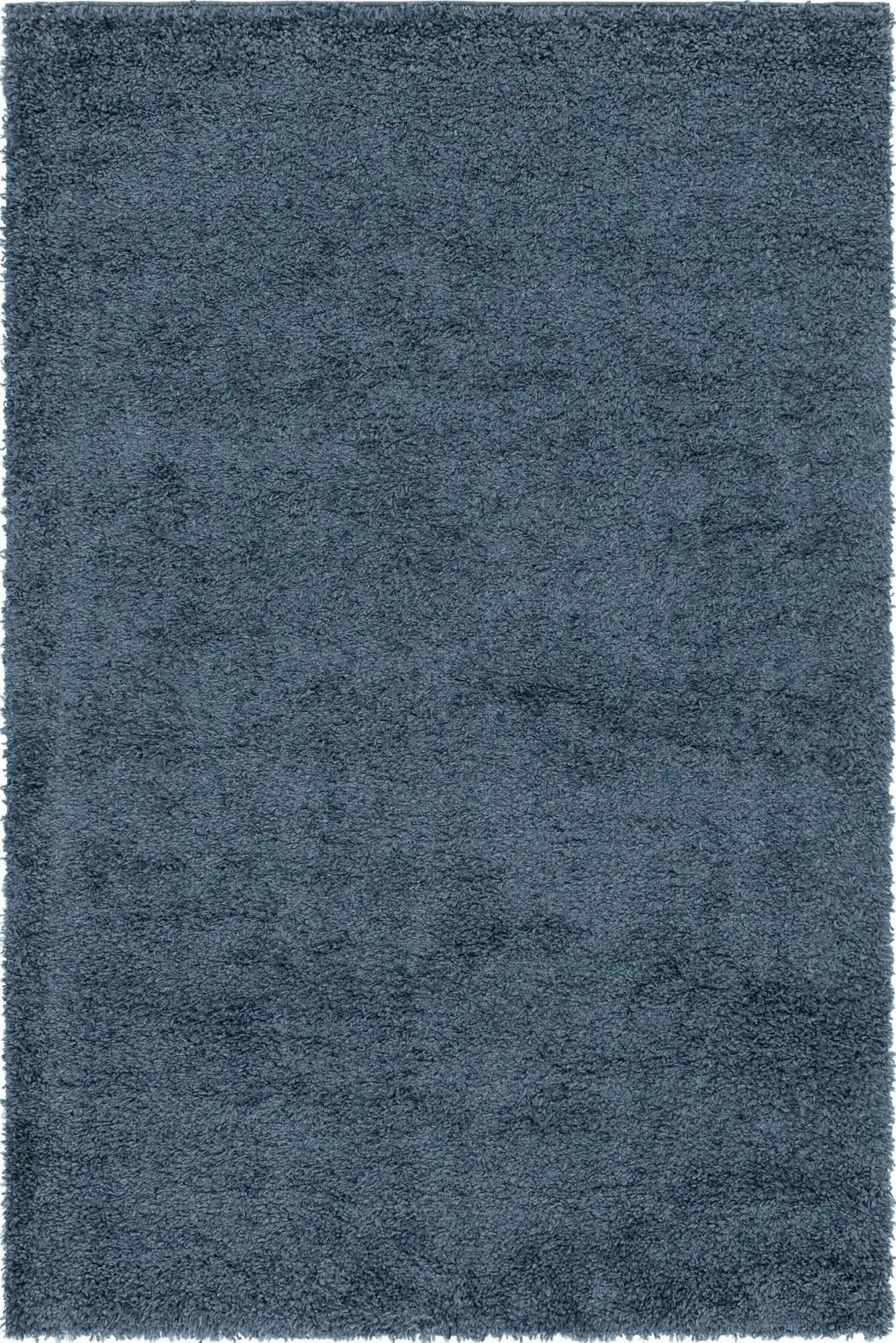 Large View Monty Plain Blue Thick Shaggy Rug