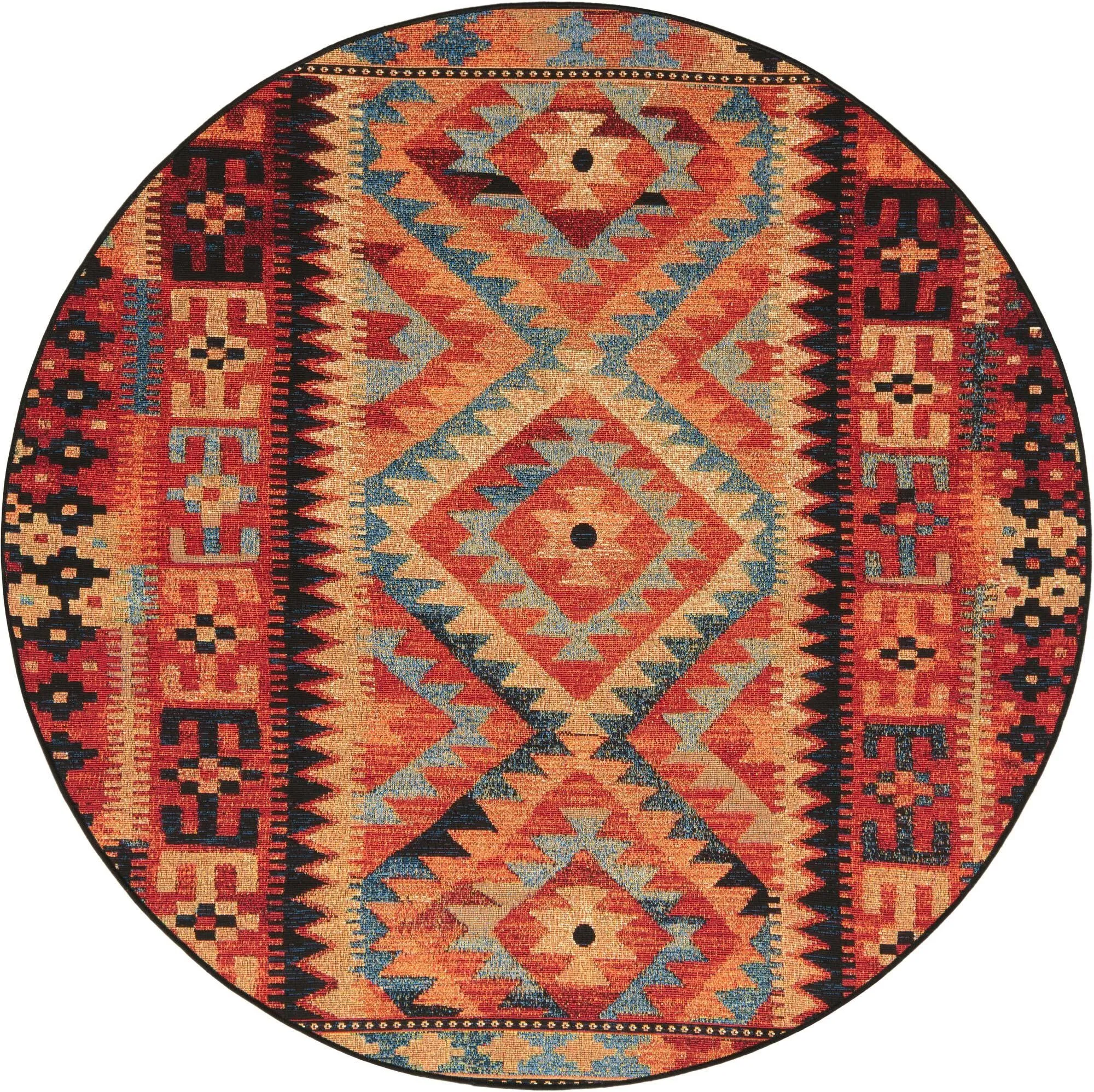 Large View Mystique Round Outdoor Rug