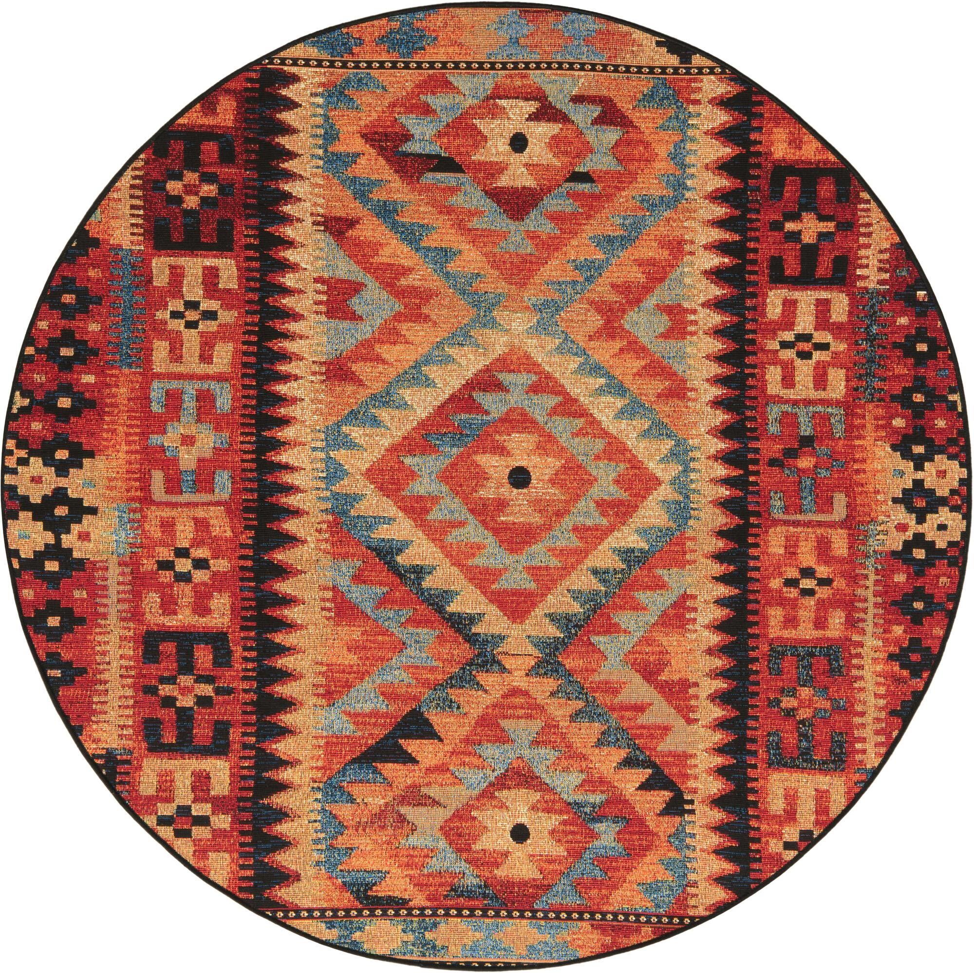Large View Mystique Round Outdoor Rug