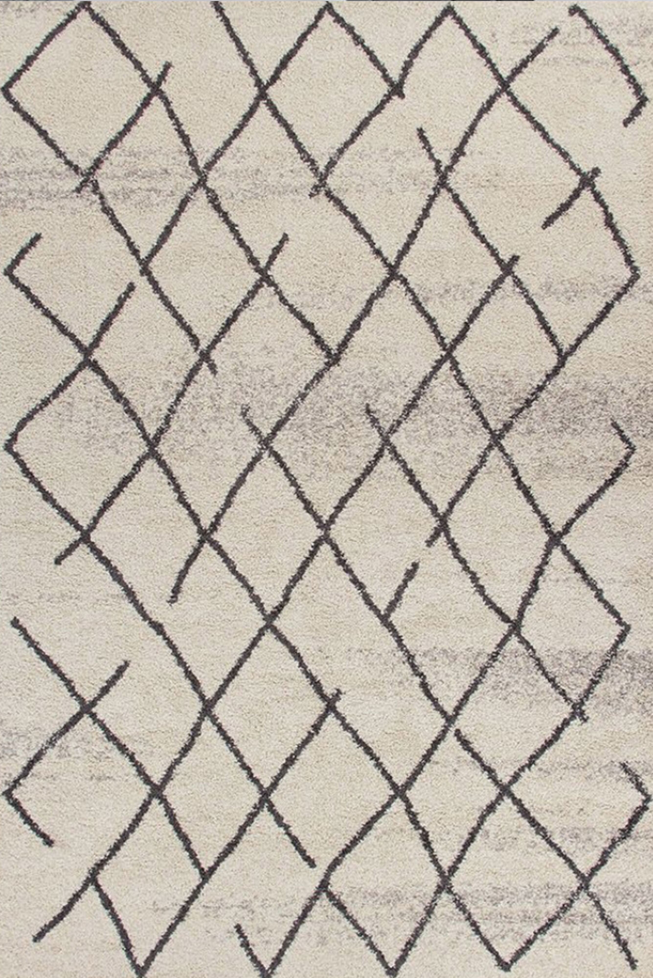 Large View Nordic Beige Moroccan Trellis Rug