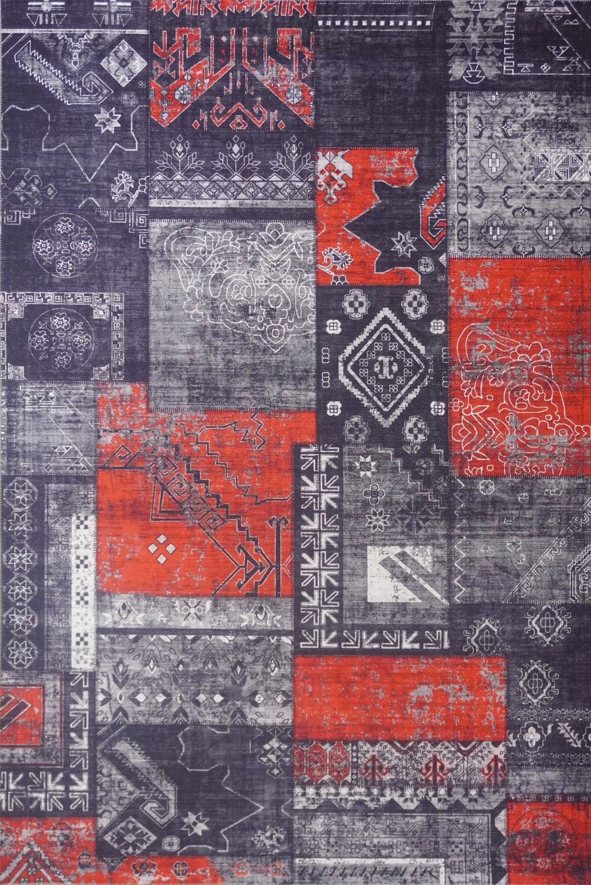 Large View Noble Traditional Distressed Rug