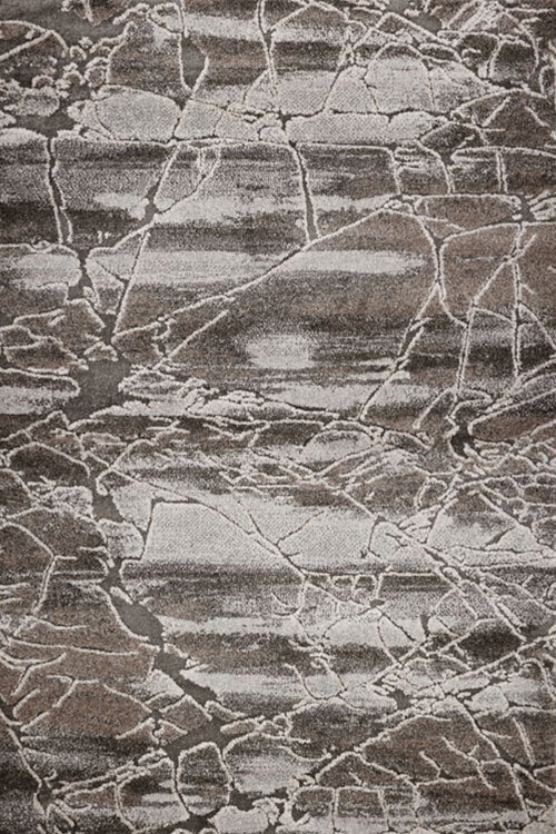 Large View Oakley Brown Modern Marble Rug