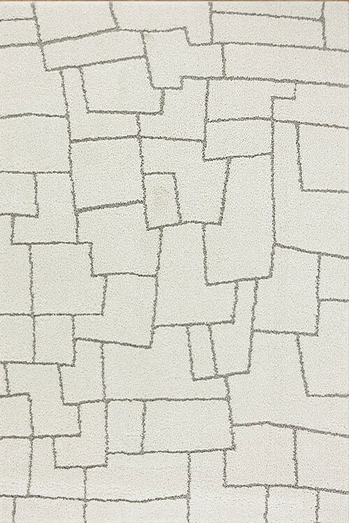 Large View Oda Tan Modern Geometric Rug
