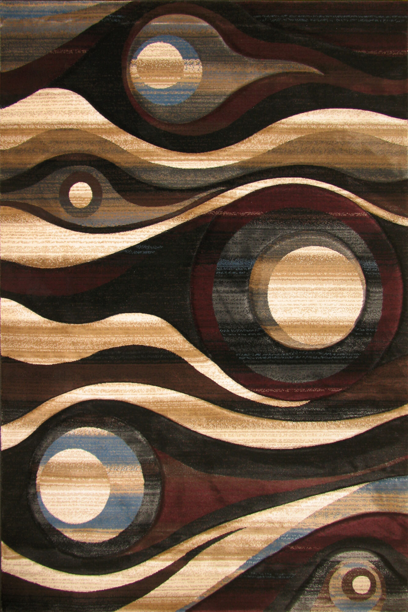 Large View Panama Thick Carved Abstract Rug