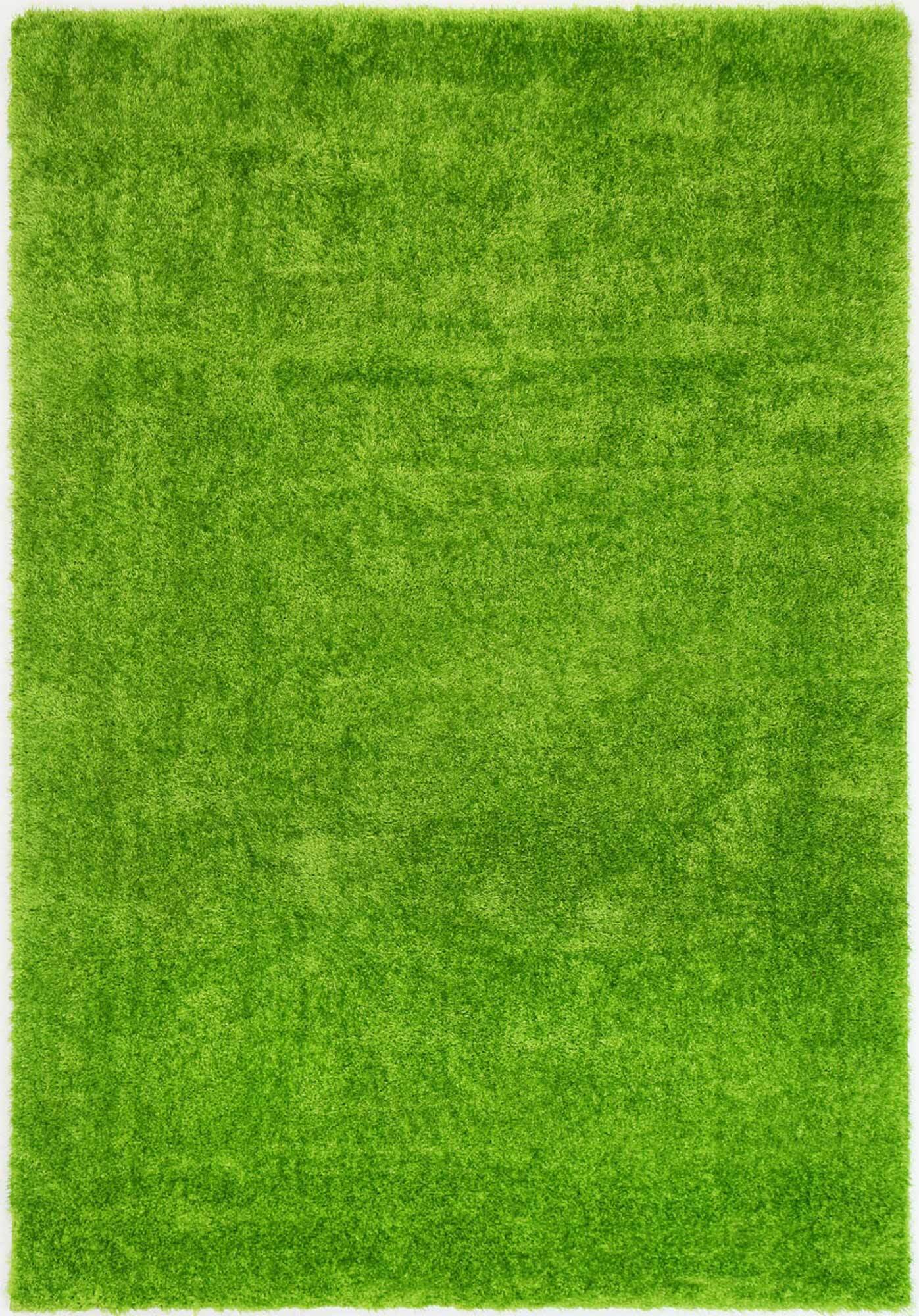 Palace Plain Green Shaggy Rug