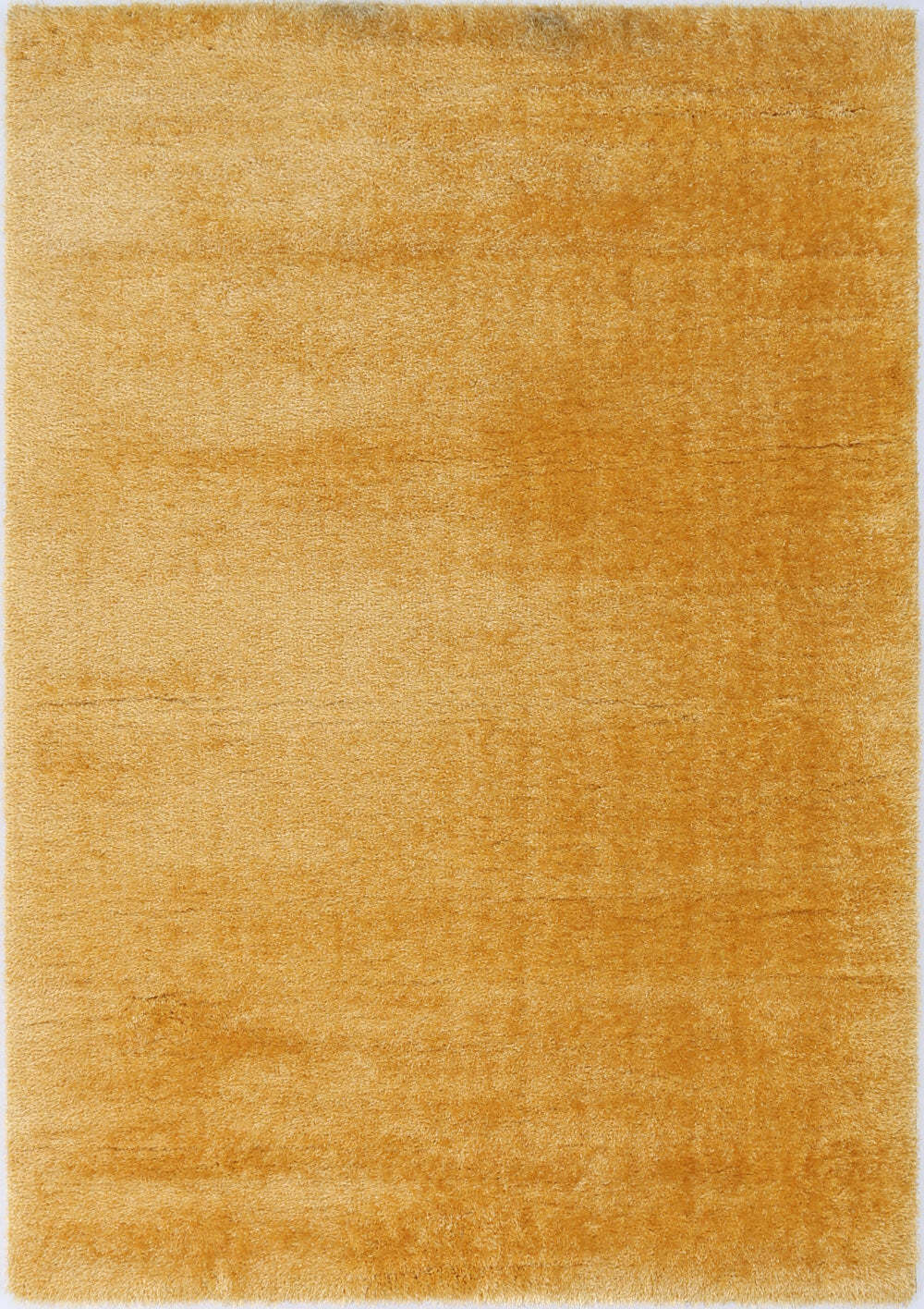 Large View Palace Plain Yellow Shaggy Rug