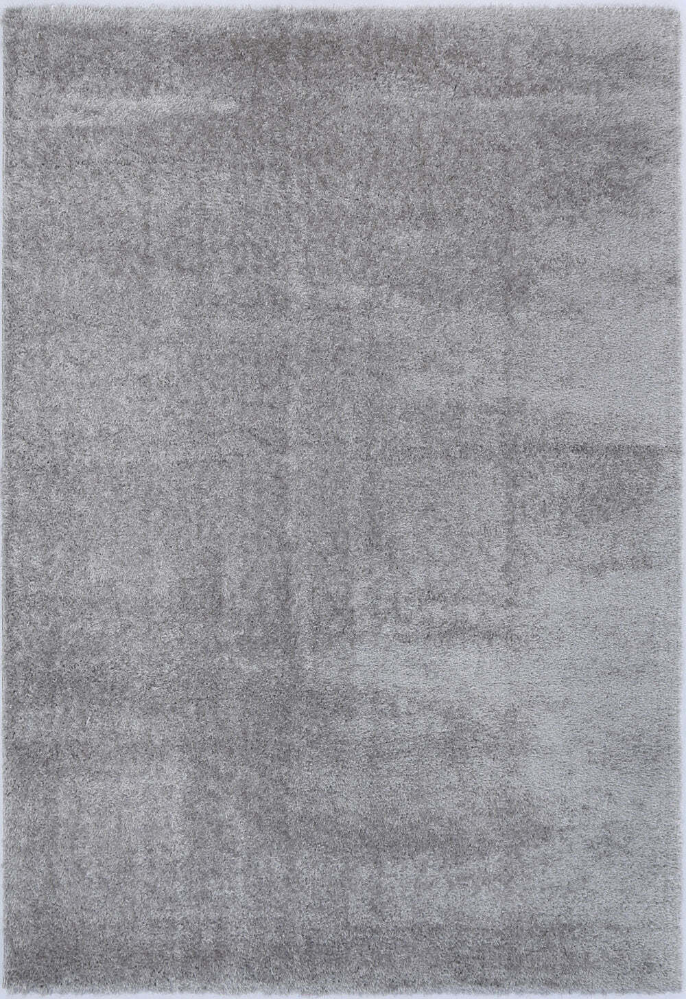 Large View Palace Plain Light Grey Shaggy Rug